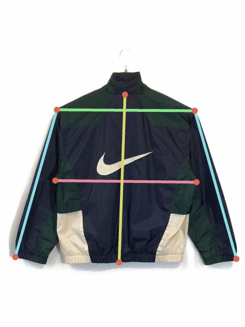 中古・古着通販】NIKE (ナイキ) ナイロンジャケット グリーン×ネイビー