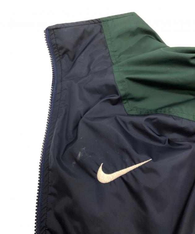 中古・古着通販】NIKE (ナイキ) ナイロンジャケット グリーン×ネイビー