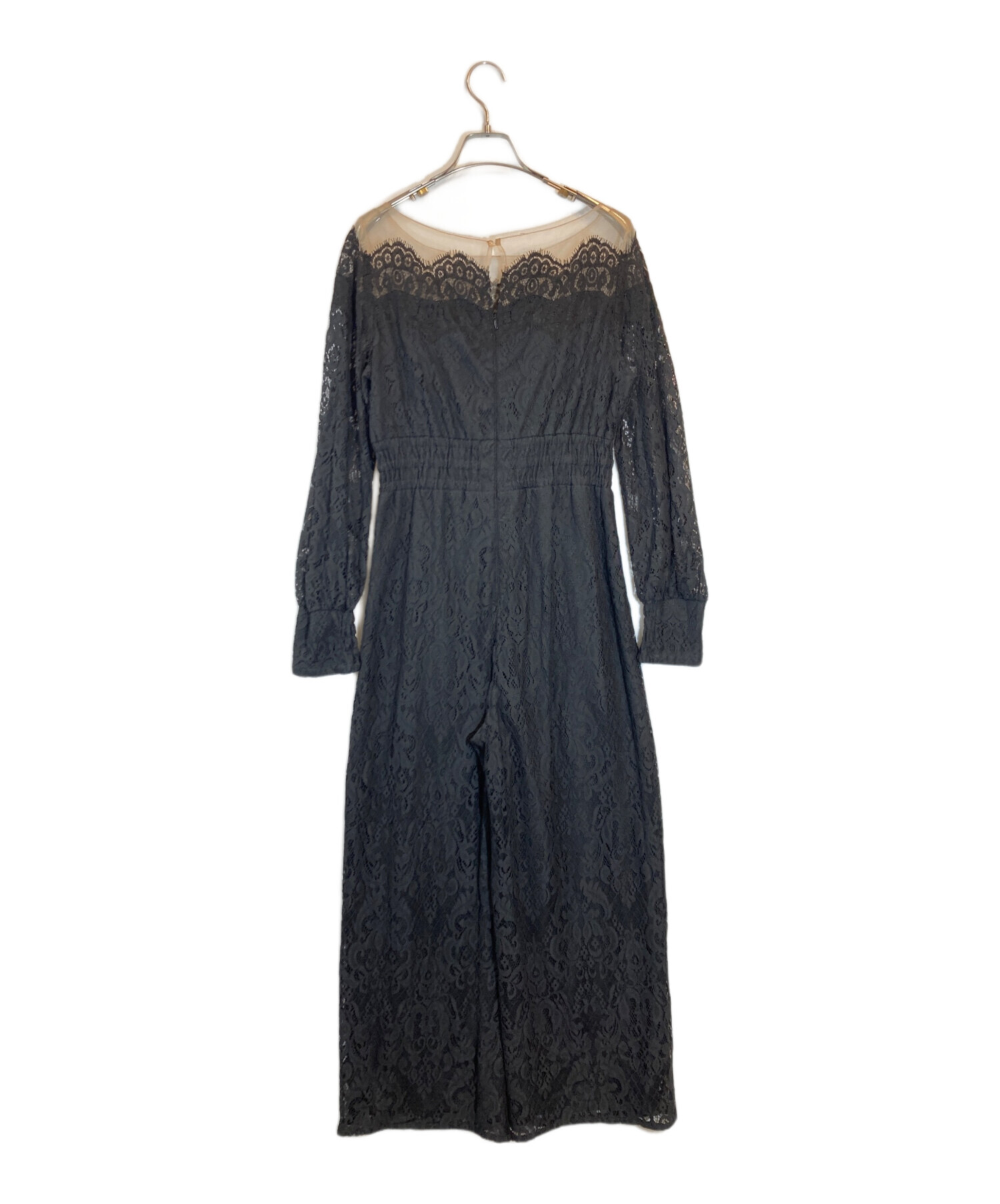 Ameri】OFF SHOULDER LACE LIKE ROMPERS OFF SHOULDER LACE LIKE