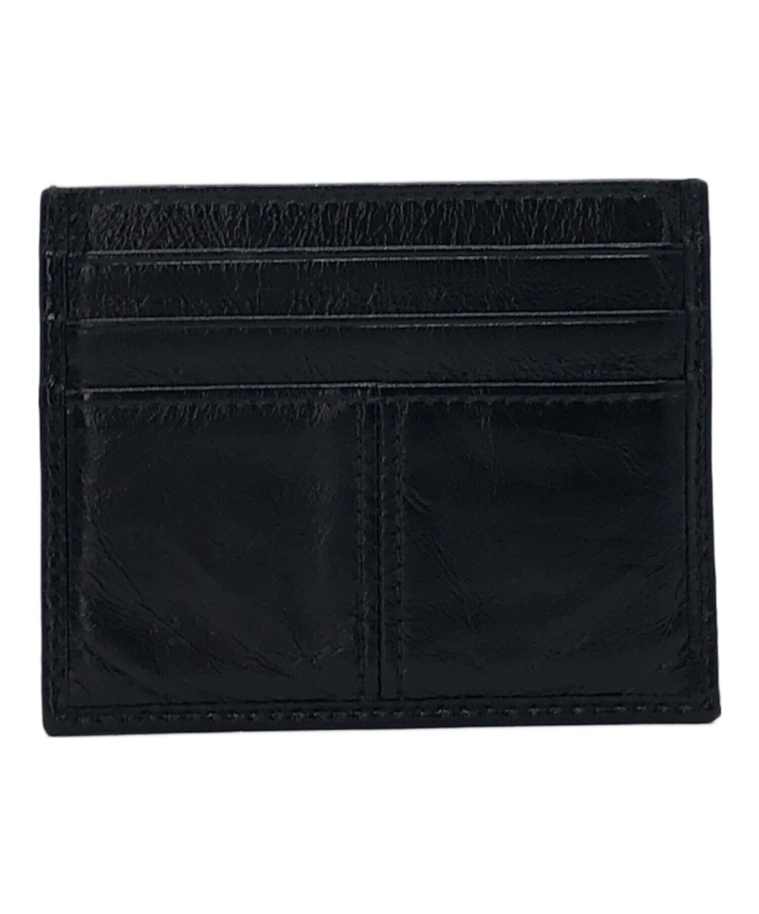 中古・古着通販】PRADA (プラダ) レザーカードケース ブラック サイズ