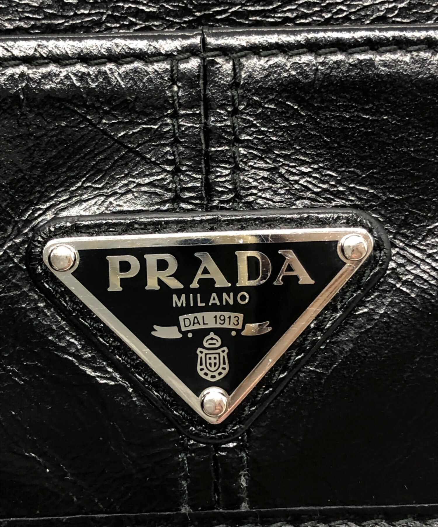 PRADA レザーケース未使用品 中古・古着通販】PRADA (プラダ) レザーカードケース ブラック サイズ