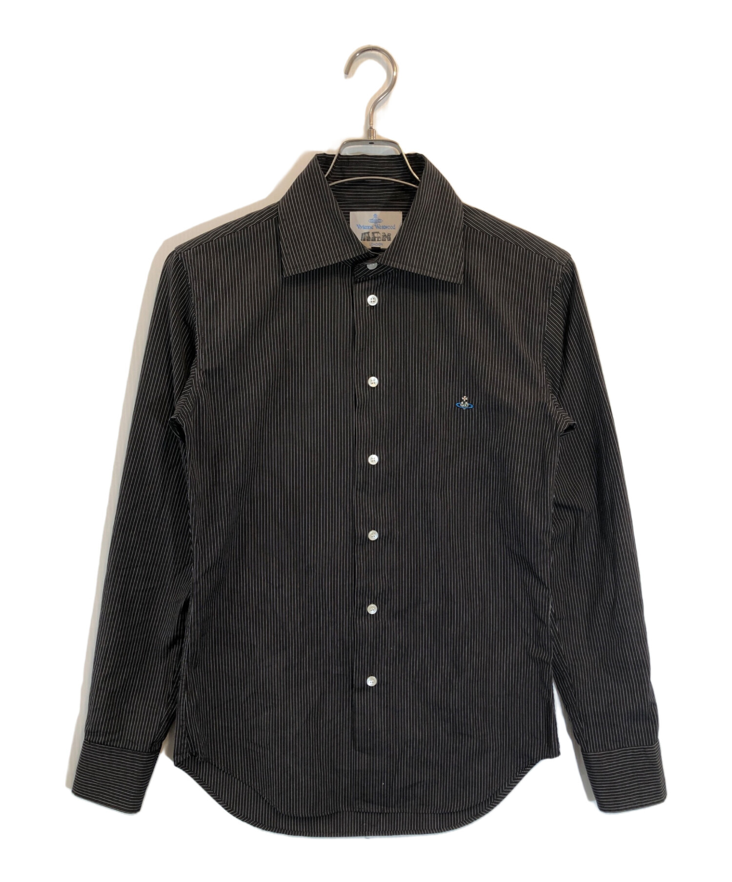 Vivienne Westwood オーブ刺繍 オーバーサイズ ストライプシャツ Vivienne Westwood オーブ刺繍 ストライプシャツ
