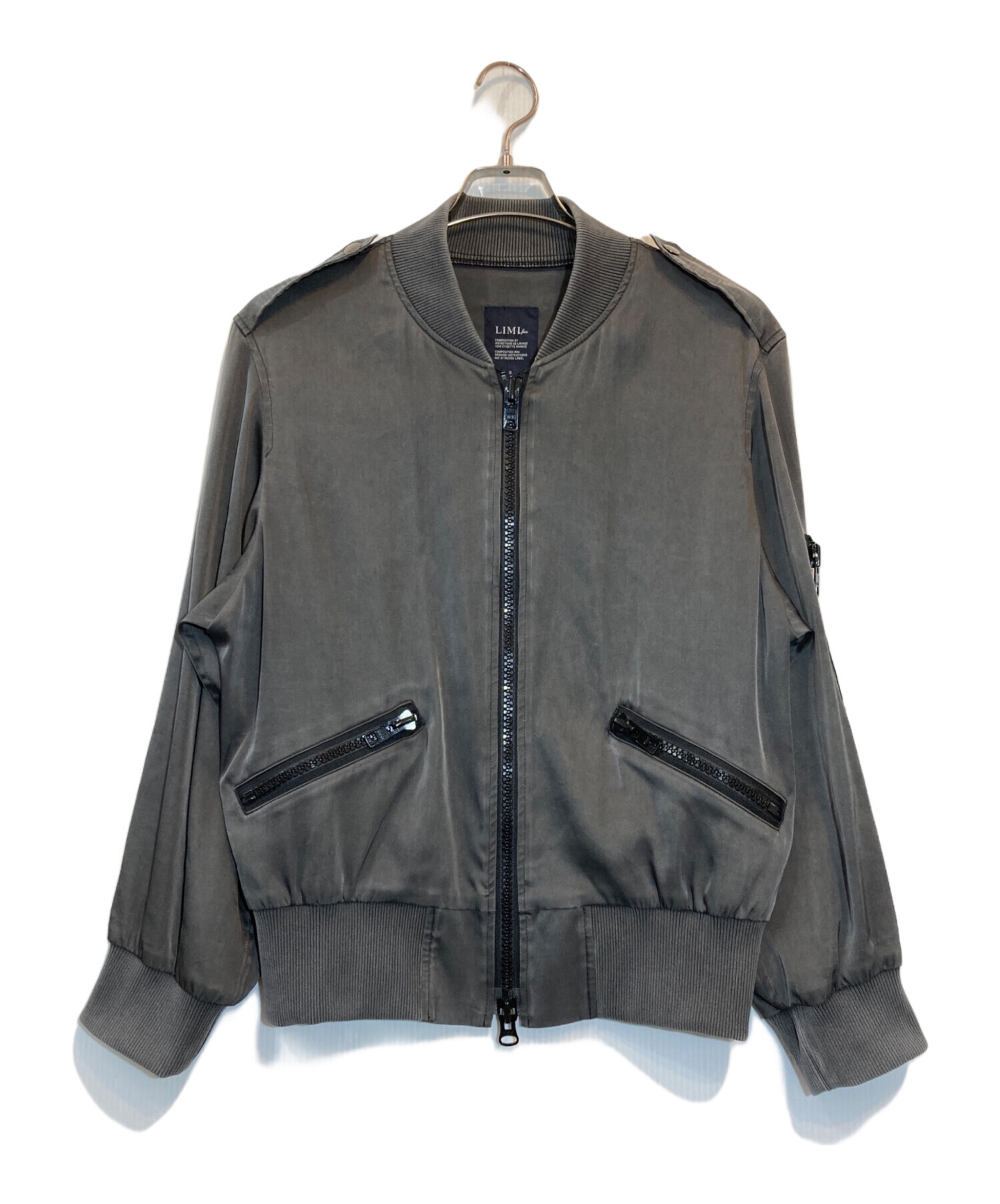 中古・古着通販】LIMI feu (リミフゥ) ショート丈MA-1ブルゾン グレー