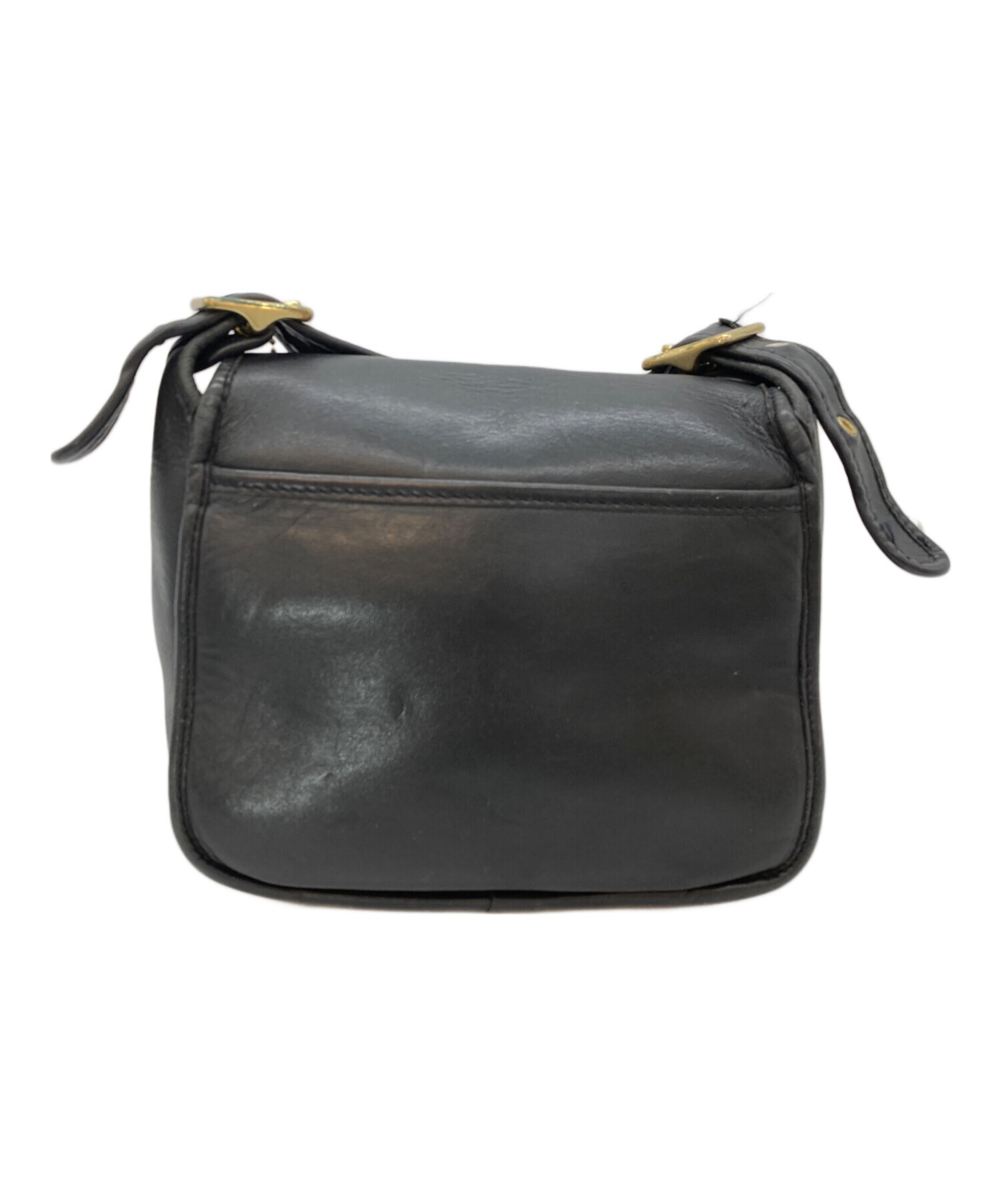 中古・古着通販】COACH (コーチ) レザーショルダーバッグ ブラック