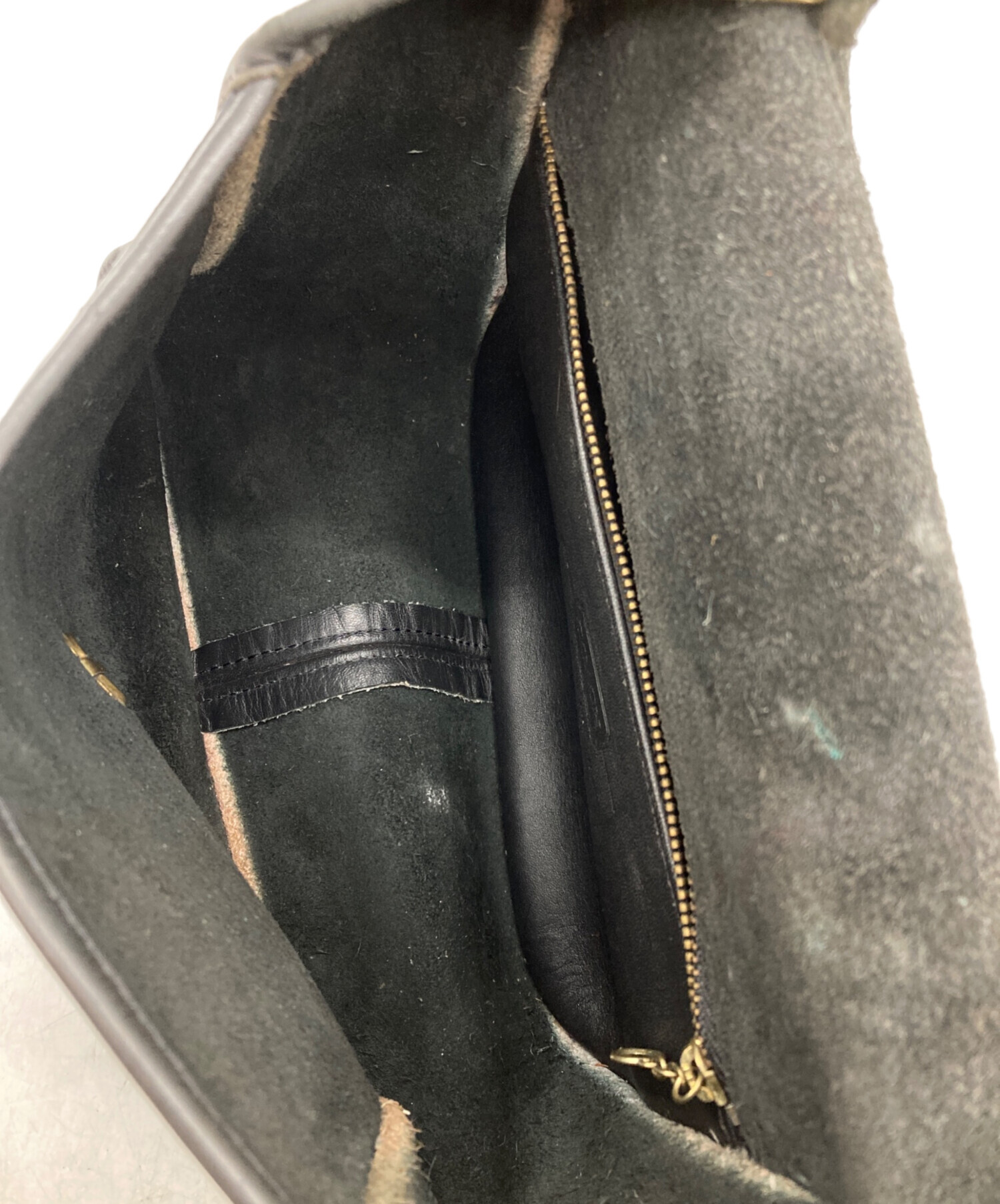 中古・古着通販】COACH (コーチ) レザーショルダーバッグ ブラック