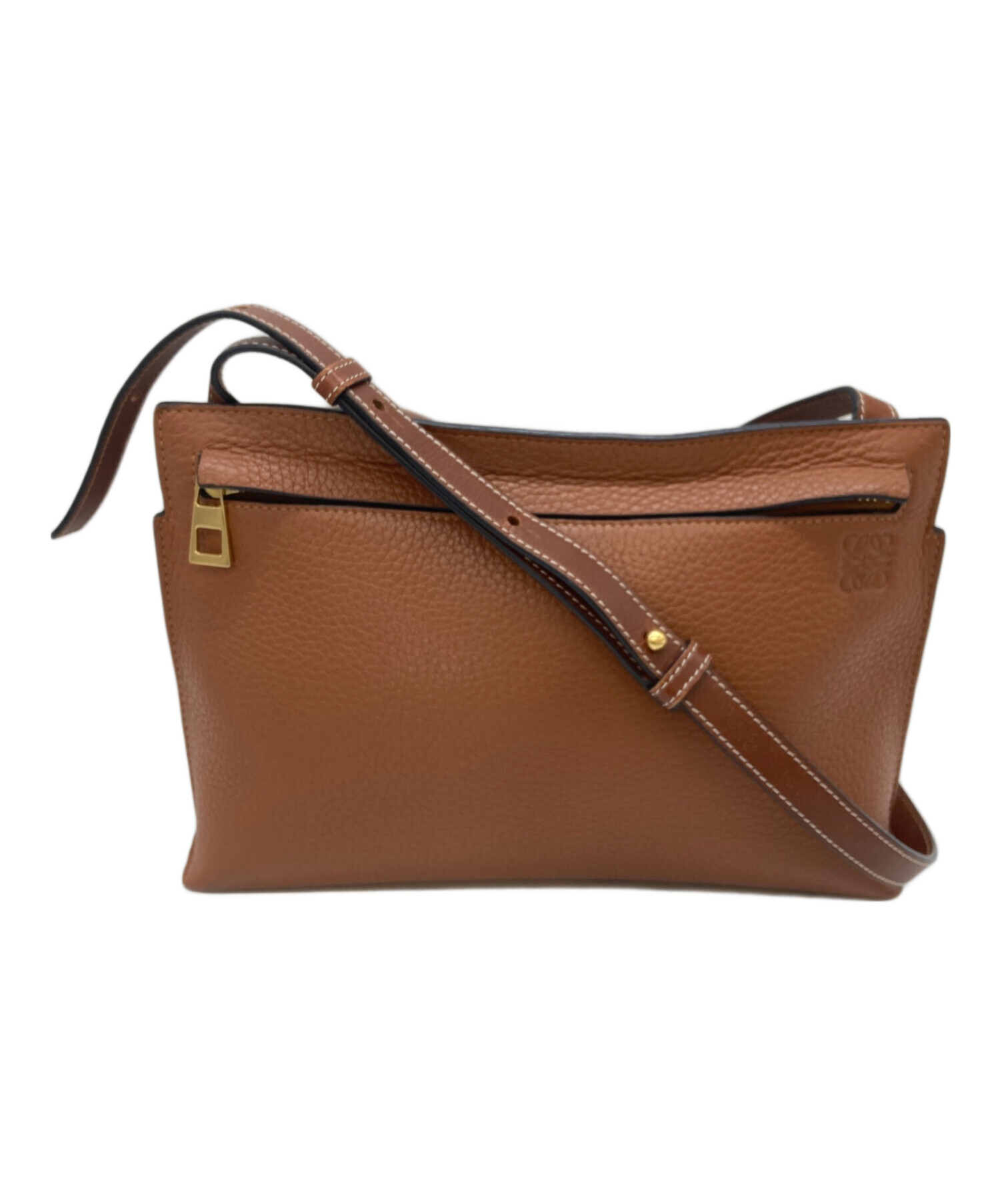 中古・古着通販】LOEWE (ロエベ) Tポーチショルダーバッグ ブラウン 