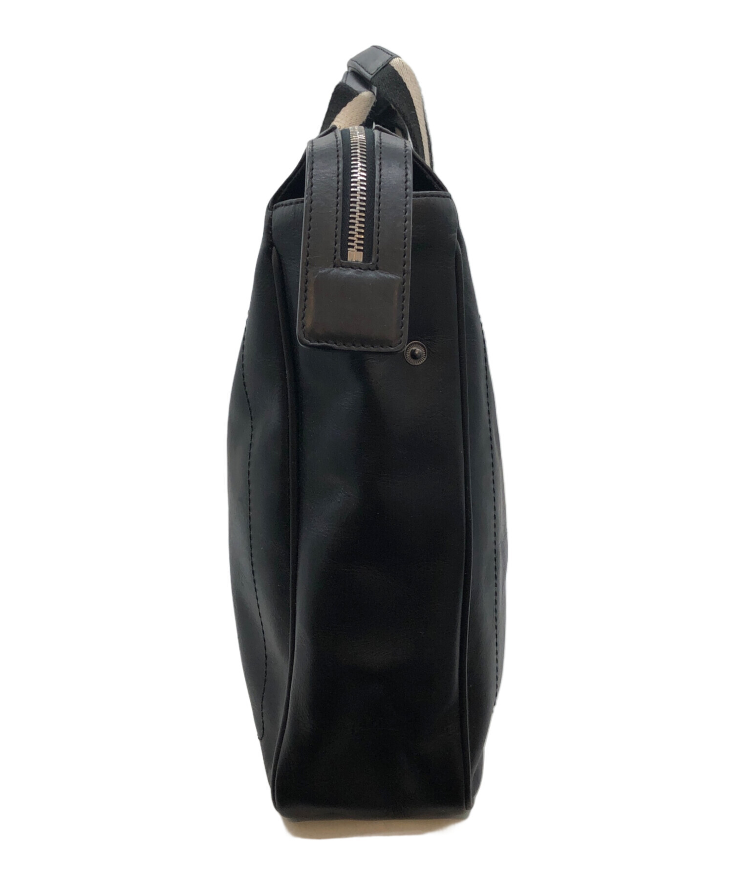 中古・古着通販】BALLY (バリー) レザーストライプビジネスバッグ 