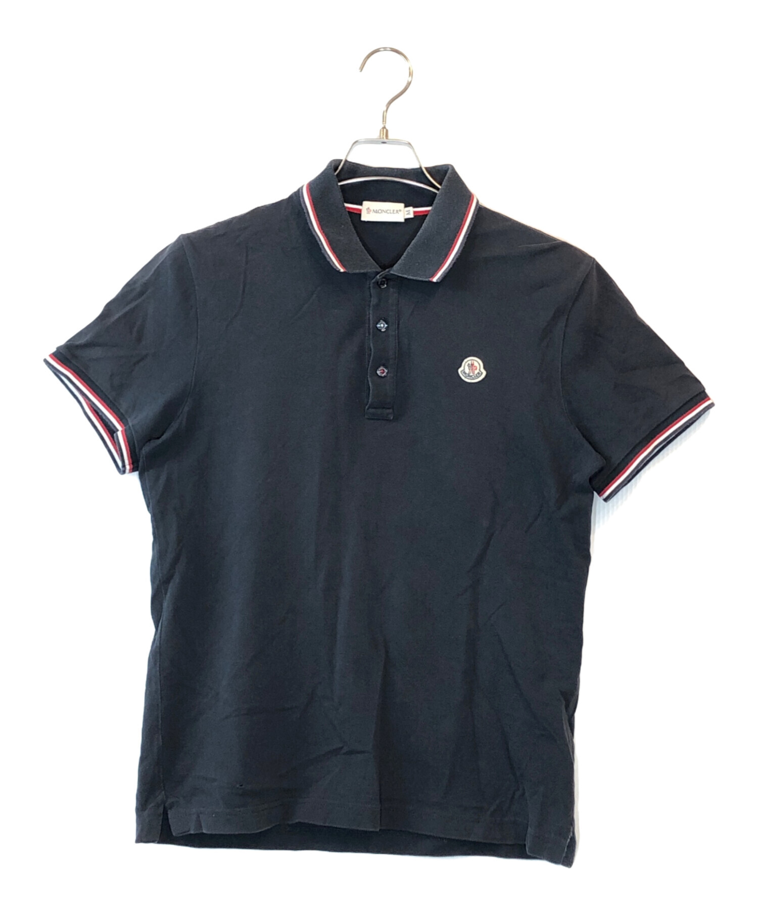 中古・古着通販】MONCLER (モンクレール) ポロシャツ ブラック サイズ