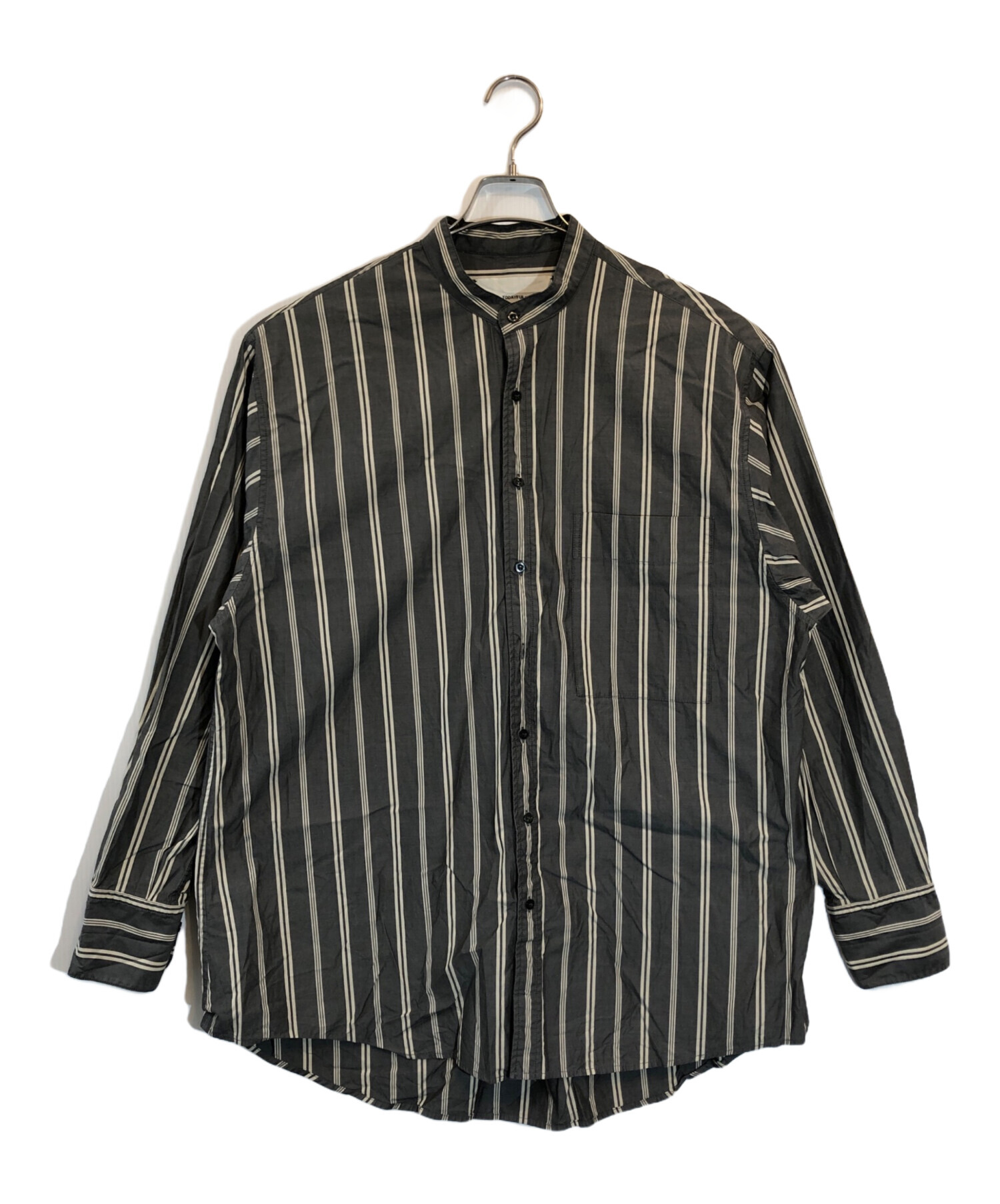 中古・古着通販】TODAYFUL (トゥデイフル) Stripe Over Shirts グレー