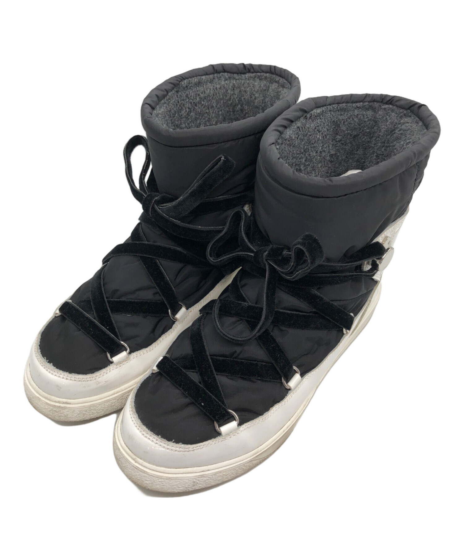 中古・古着通販】MONCLER (モンクレール) ナイロンパテントブーツ