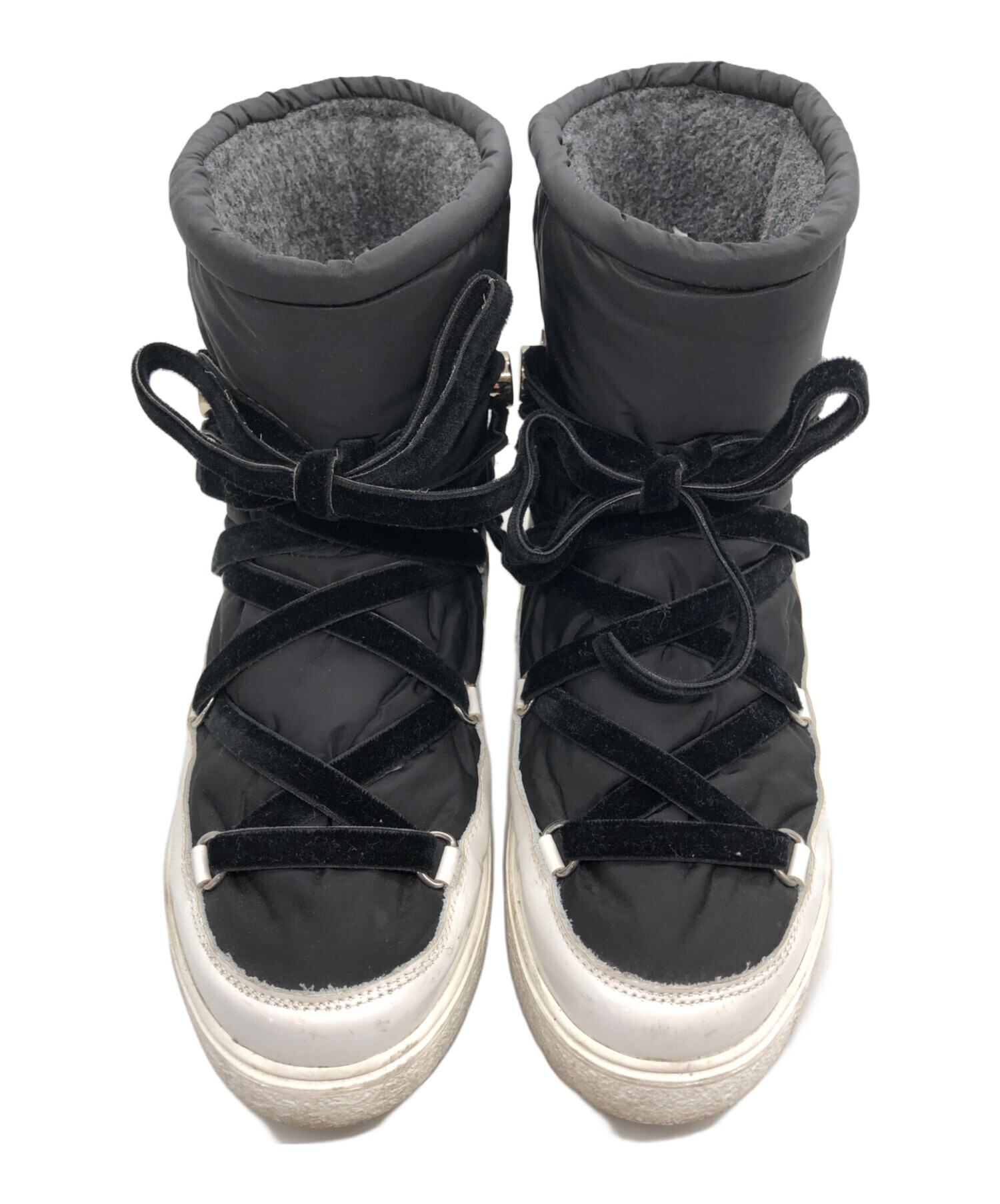 中古・古着通販】MONCLER (モンクレール) ナイロンパテントブーツ