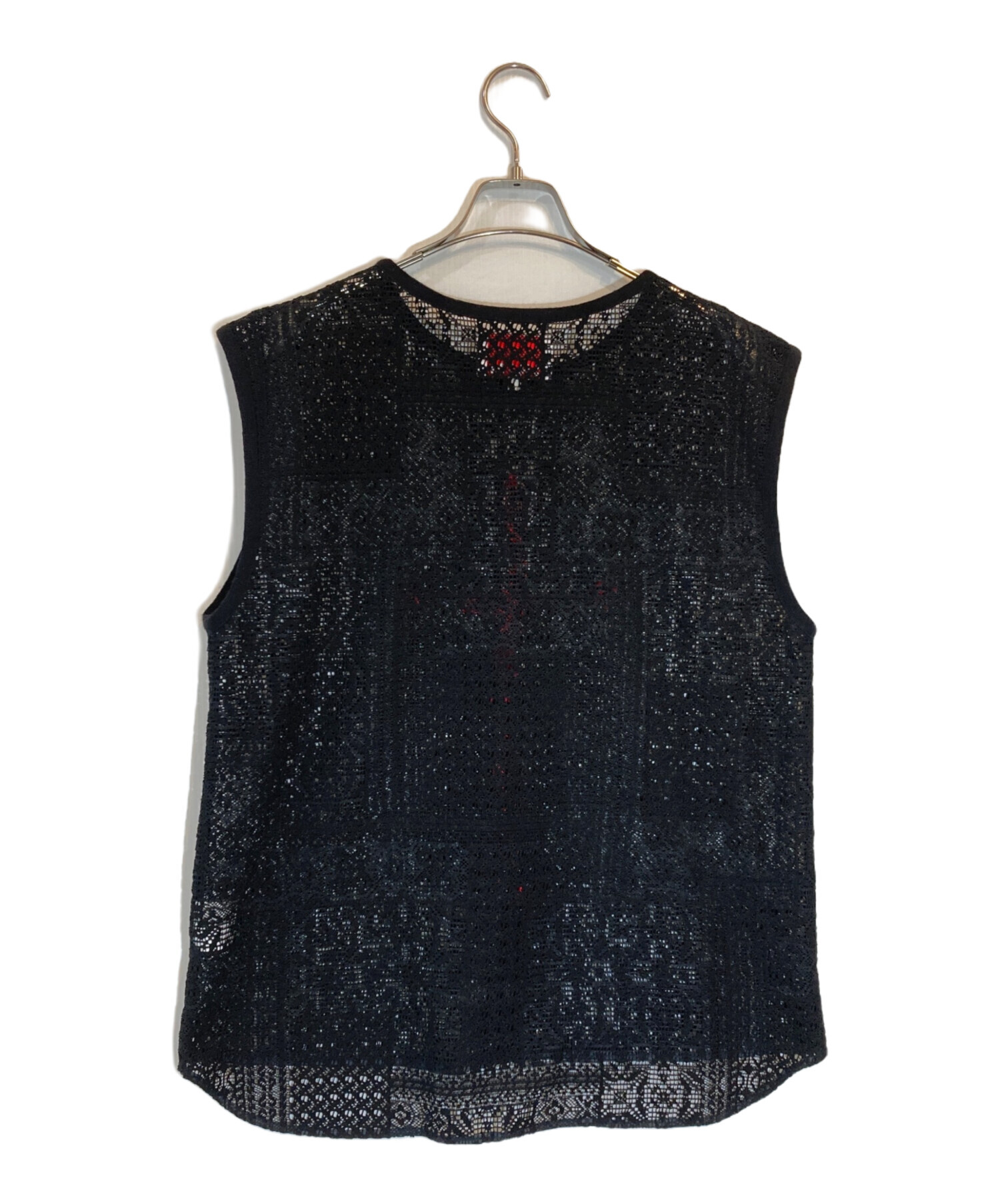 中古・古着通販】orimi (オリミ) HAND EMBROIDERY CROSS TOP ブラック 