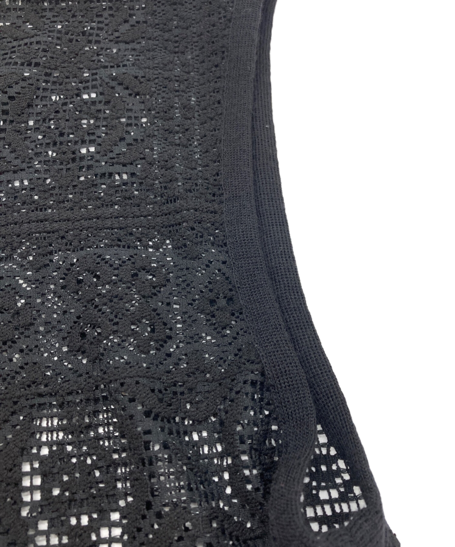 中古・古着通販】orimi (オリミ) HAND EMBROIDERY CROSS TOP ブラック 