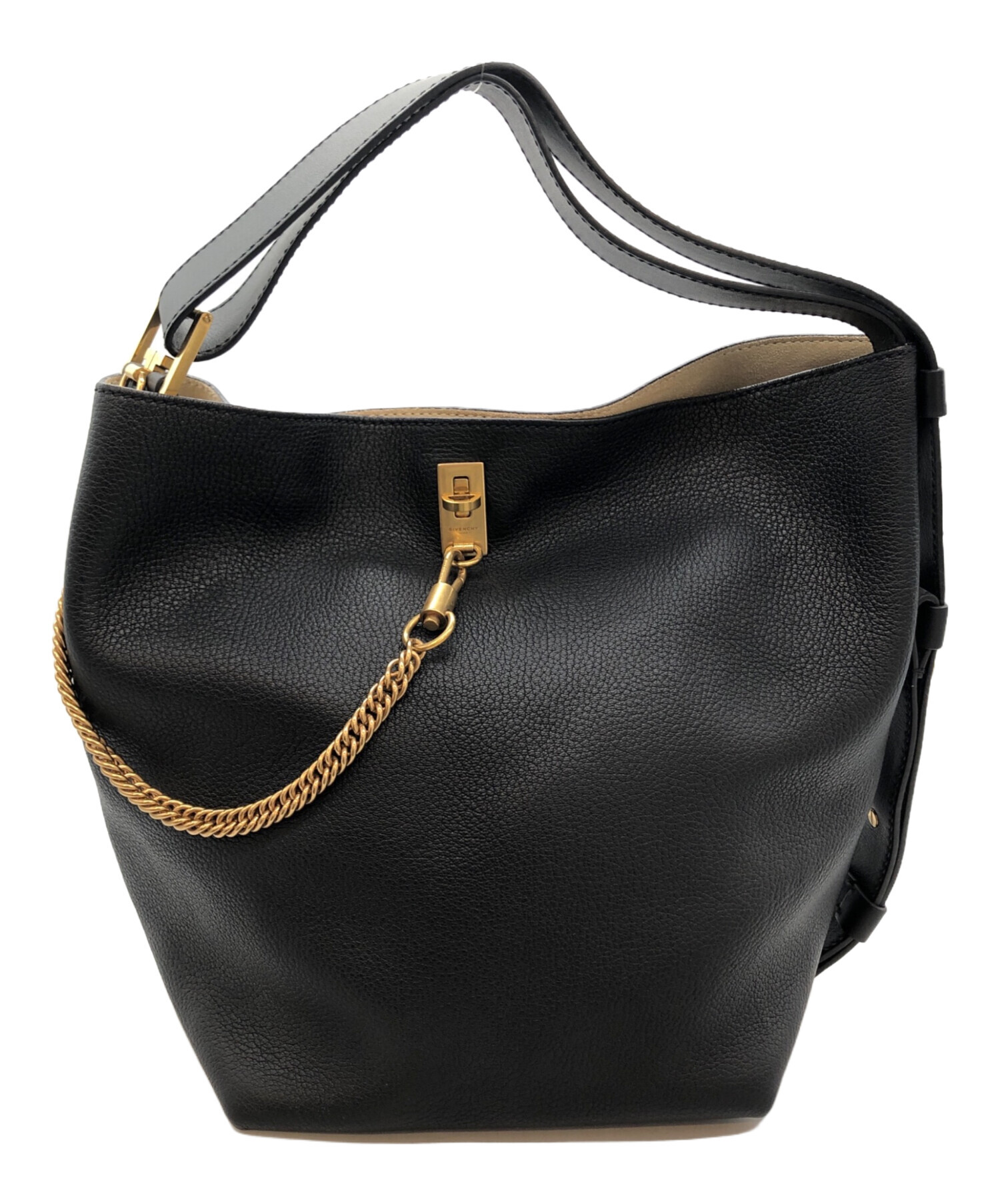 ジバンシィ レザー バケット ハンドバッグ ブラック 中古・古着通販】GIVENCHY (ジバンシィ) GVバケット ブラック
