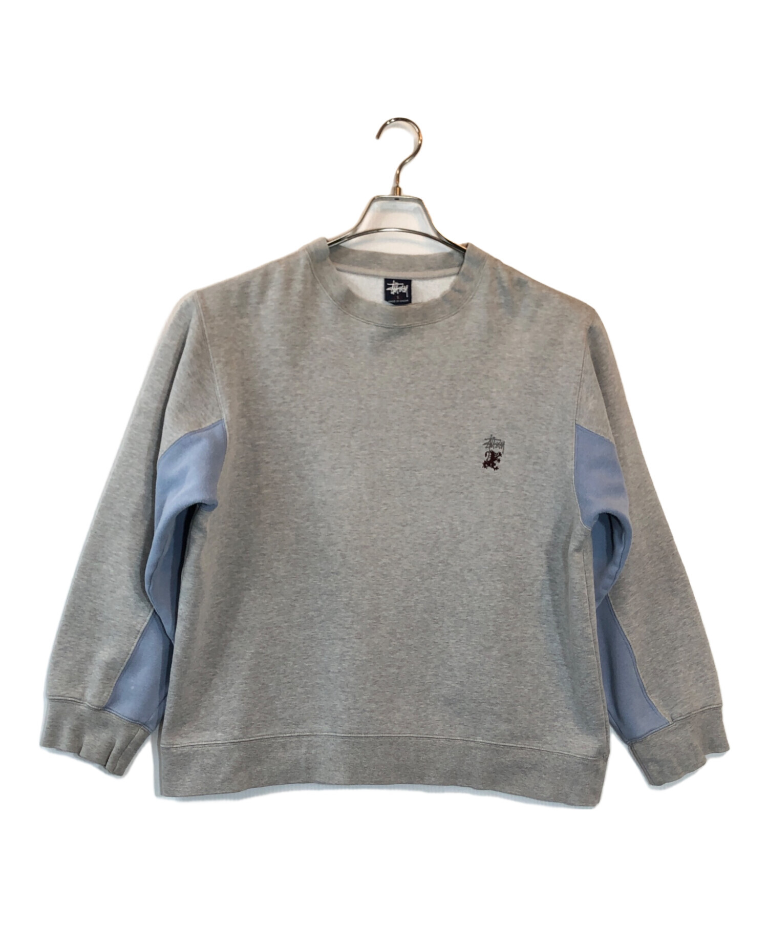 Stüssy グレー スウェット トレーナー 中古・古着通販】stussy (ステューシー) バイカラースウェット グレー