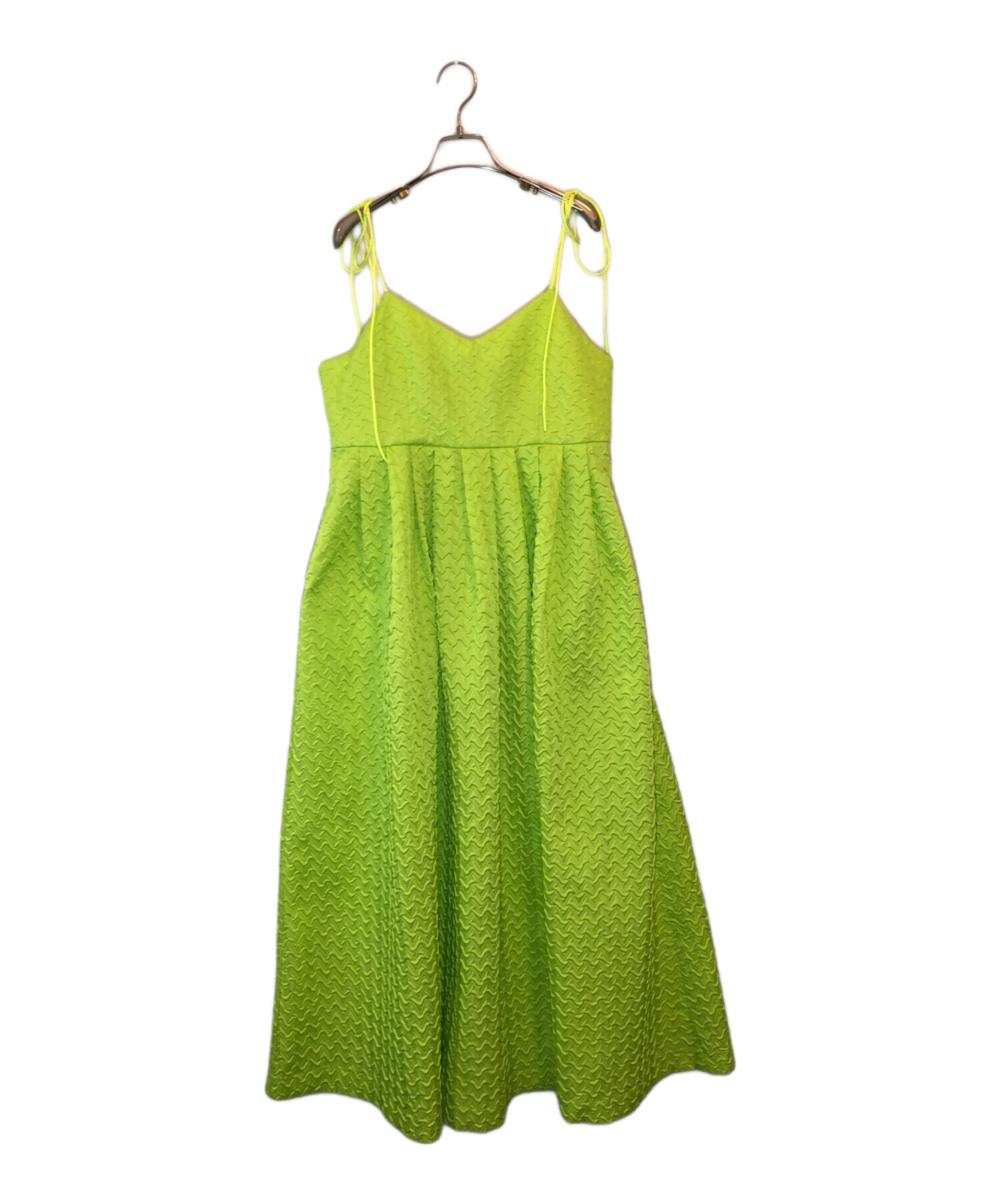 中古・古着通販】PERNA (ペルナ) マトラッセキャミワンピース グリーン