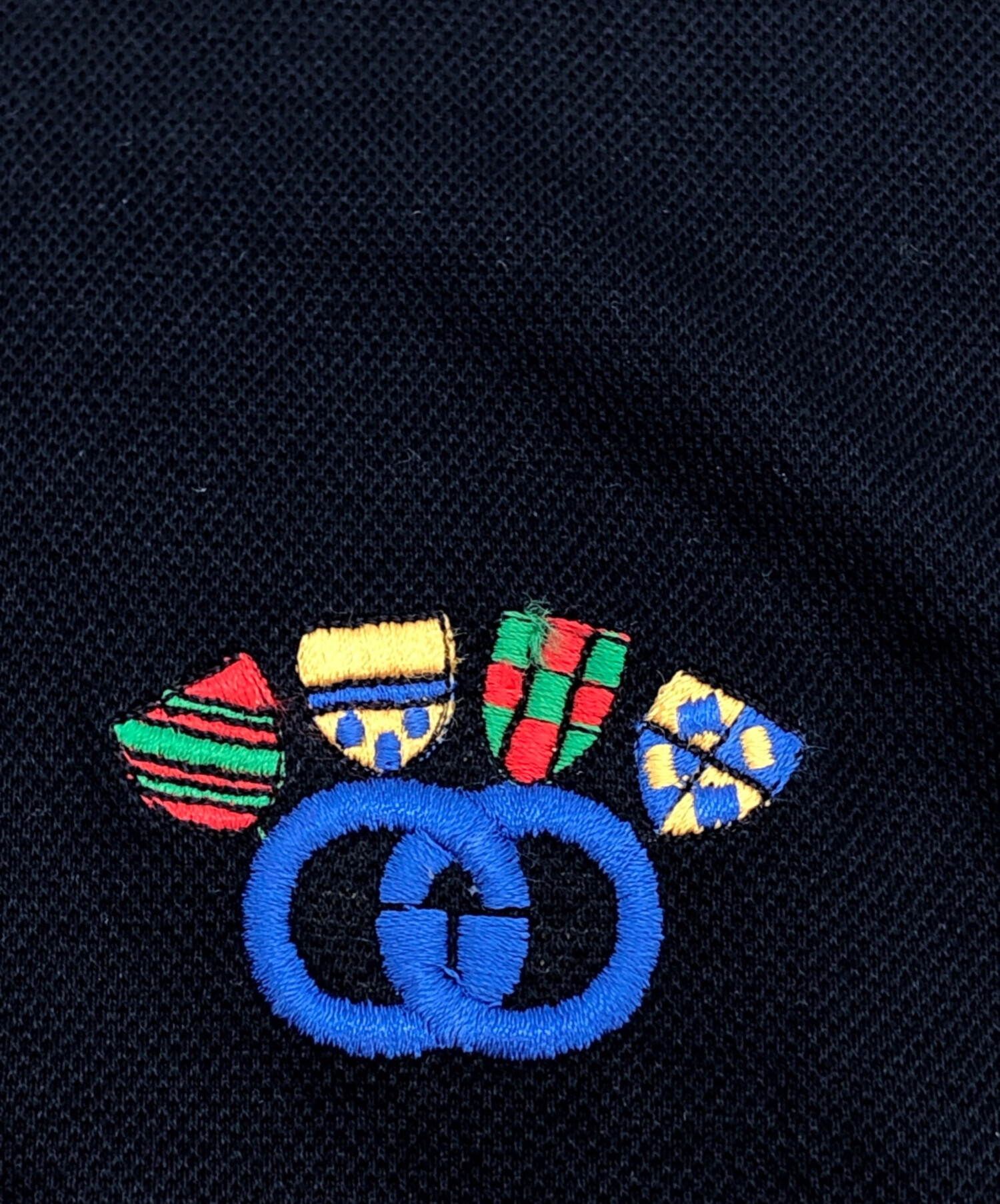 中古・古着通販】GUCCI (グッチ) ポロシャツ ネイビー サイズ:L