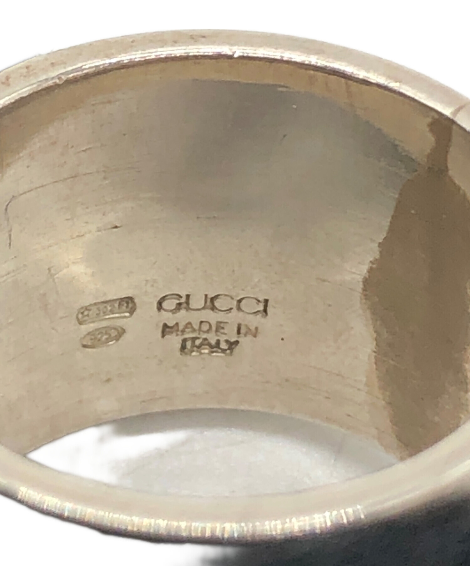 中古・古着通販】GUCCI (グッチ) Gロゴワイドリング サイズ:下記参照 