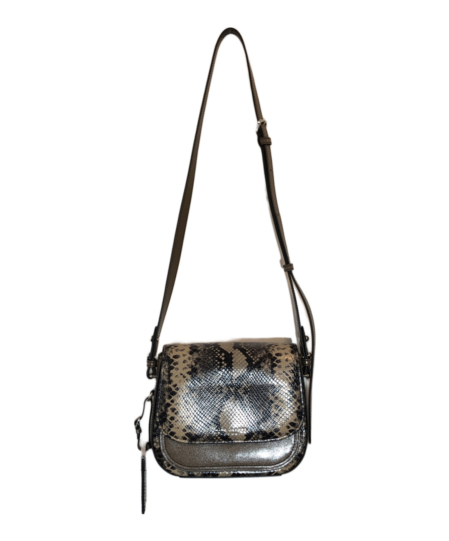 マークジェイコブス パイソン型押しフラップショルダー MARC BY MARC JACOBS（マーク バイ マーク ジェイコブス） 美品