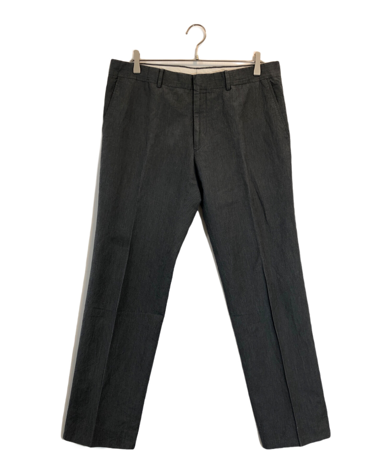 中古・古着通販】HERMES (エルメス) リネンコットンスラックス グレー