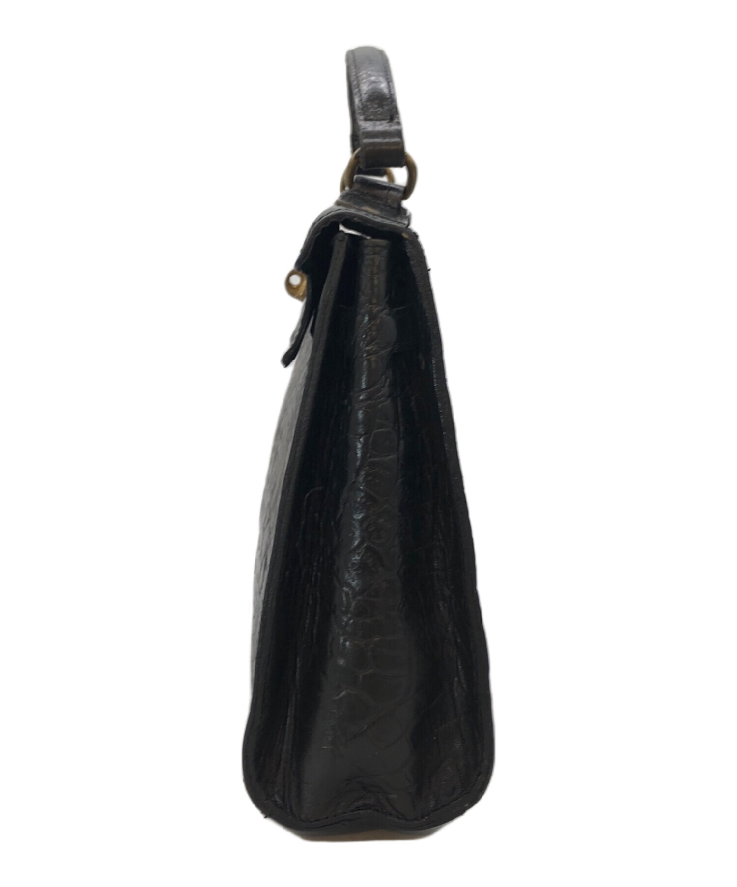 中古・古着通販】MULBERRY (マルベリー) クロコ型押しハンドバッグ