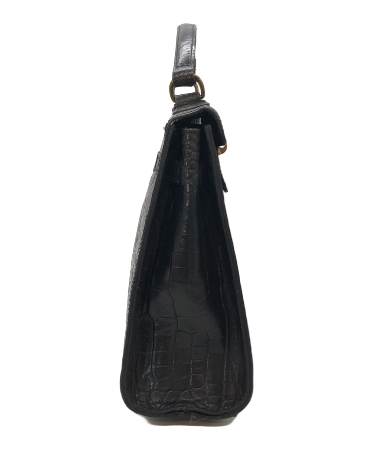 中古・古着通販】MULBERRY (マルベリー) クロコ型押しハンドバッグ