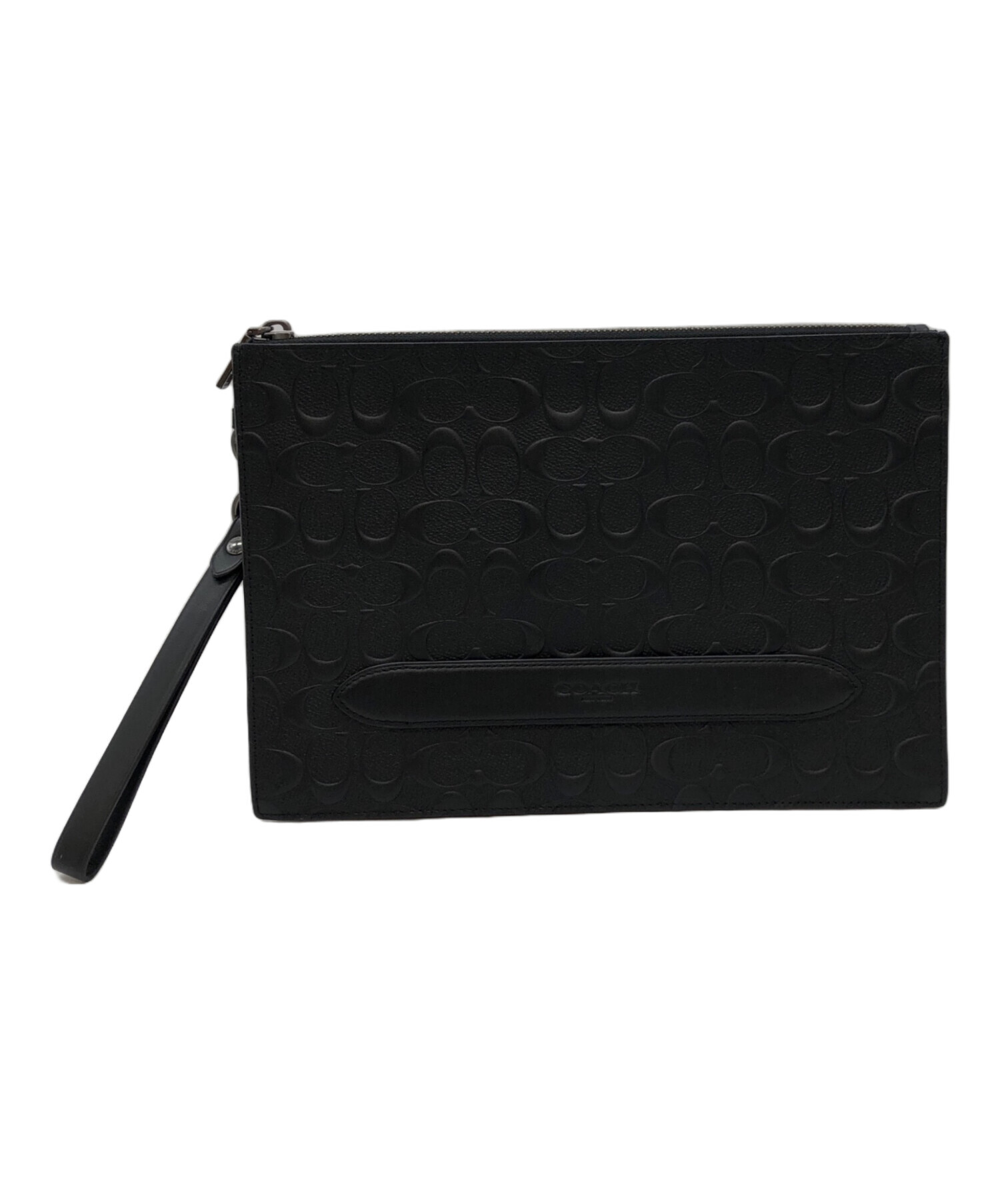 中古・古着通販】COACH (コーチ) シグネチャーエンボスドクラッチ 