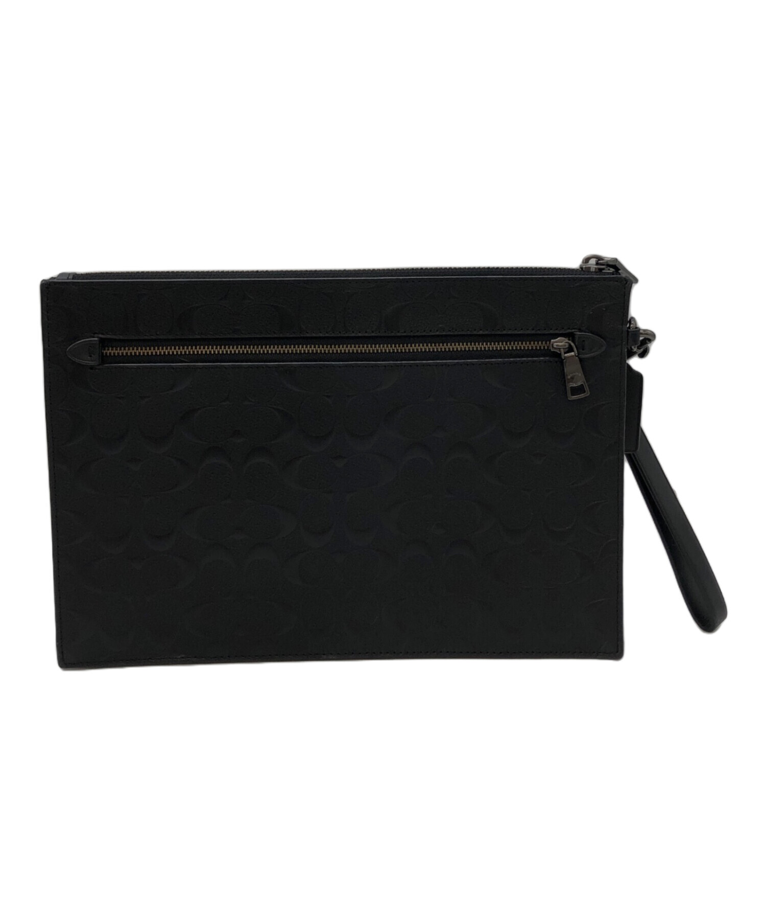 中古・古着通販】COACH (コーチ) シグネチャーエンボスドクラッチ 