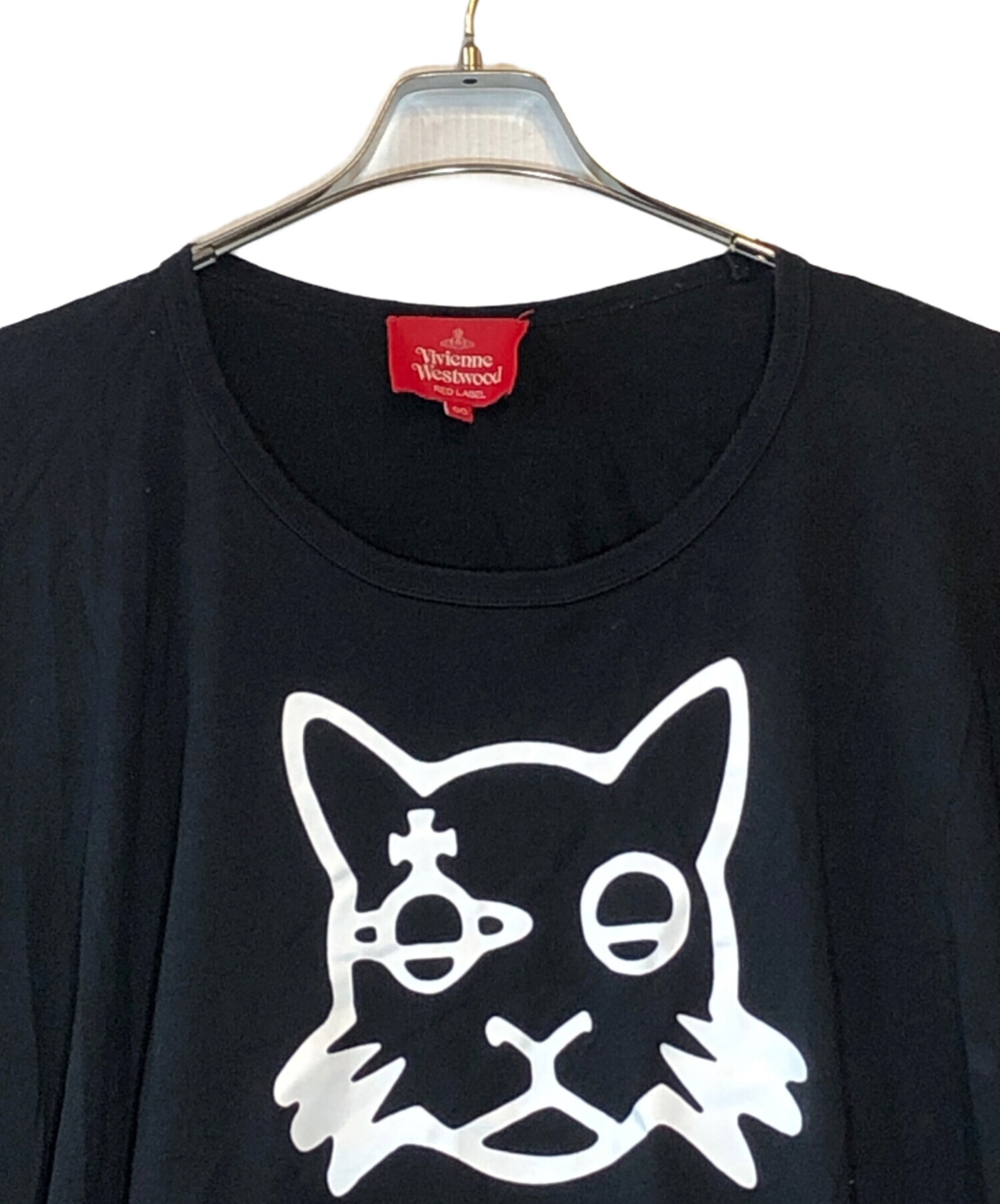 美品 Vivienne Westwood ヴィヴィアンウエストウッドレッドレーベル 限定 タヒチ ハイチ チャリティーTシャツ カットソー ブラック レディース 古着 中古 USED 中古・古着通販】Vivienne Westwood RED LABEL (ヴィヴィアンウエスト