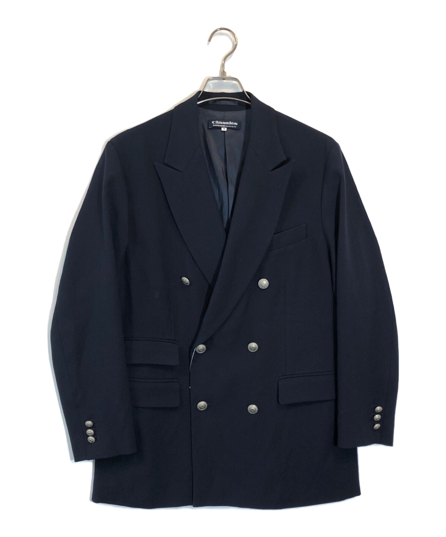 CAHLUMN Double Breasted blazer Lサイズ 中古・古着通販】CAHLUMN (カウラム) Double Breasted Navy blazer