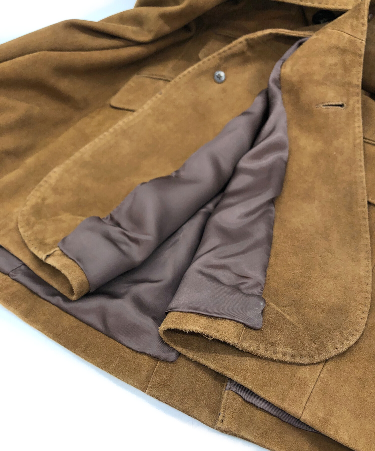 ラルフローレンブラウン スエード テーラードジャケット 中古・古着通販】POLO RALPH LAUREN (ポロ・ラルフローレン) スエード