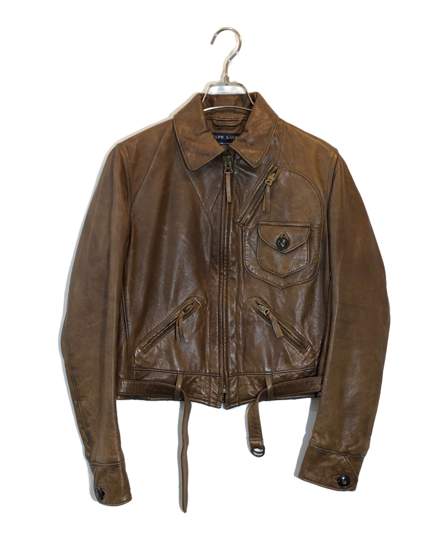 中古・古着通販】RALPH LAUREN (ラルフローレン) レザーショート 