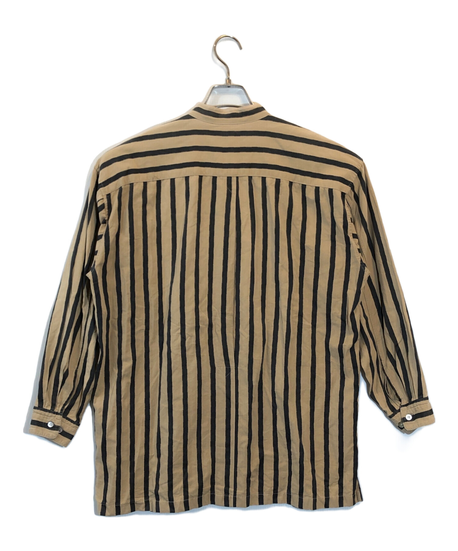 ISSEY.MIYAKE.ストライプシャツ ISSEY MIYAKE MEN 黒 ストライプ 長袖