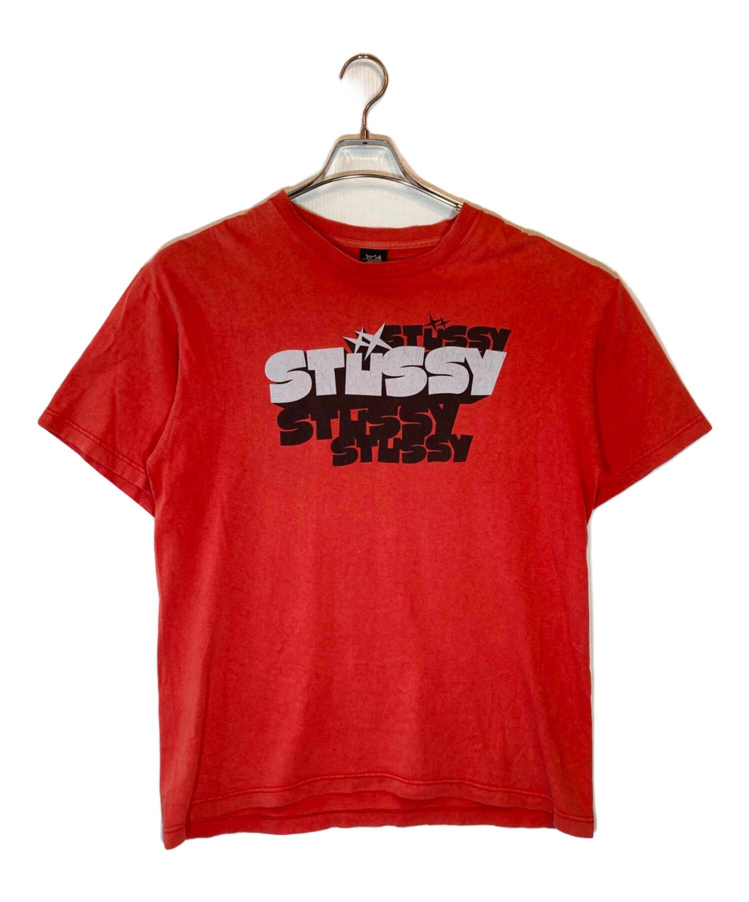中古・古着通販】stussy (ステューシー) 半袖Tシャツ レッド サイズ:L 