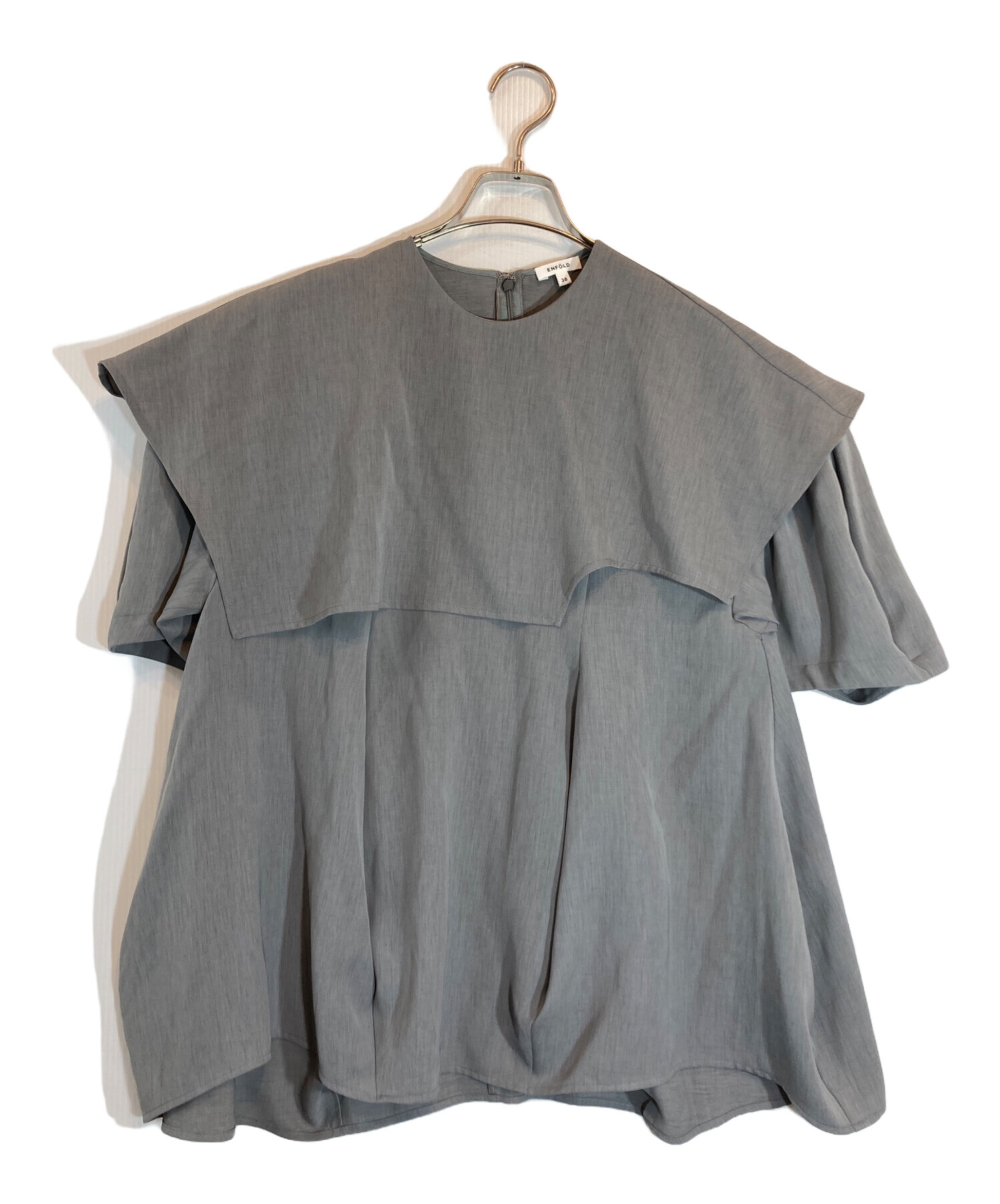 中古・古着通販】ENFOLD (エンフォルド) CAPE-COLLAR PULLOVER グレー