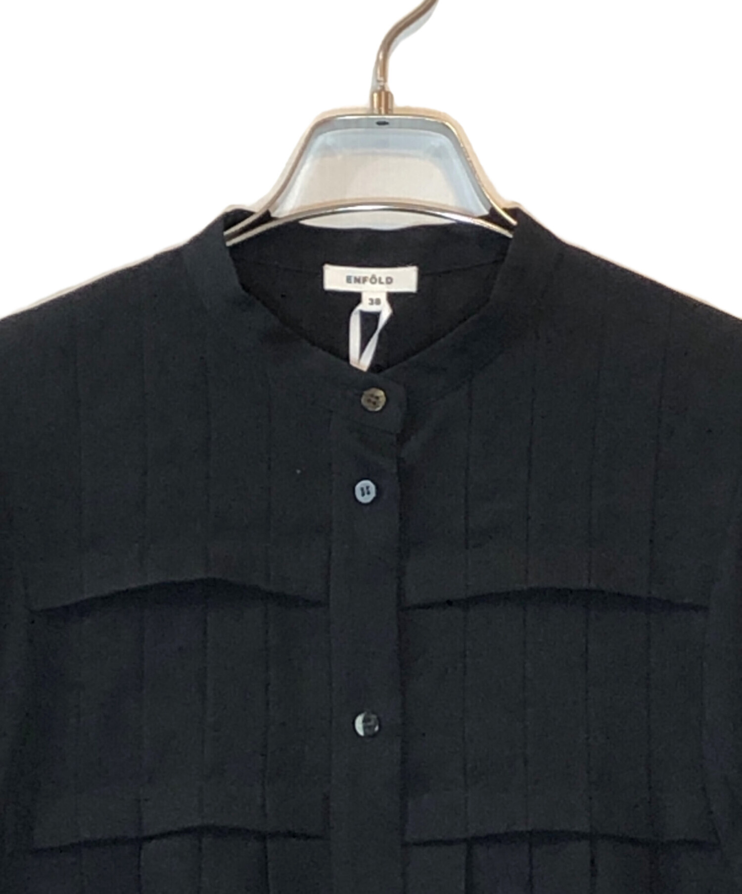 中古・古着通販】ENFOLD (エンフォルド) HALF SLEEVE SHIRT ブラック