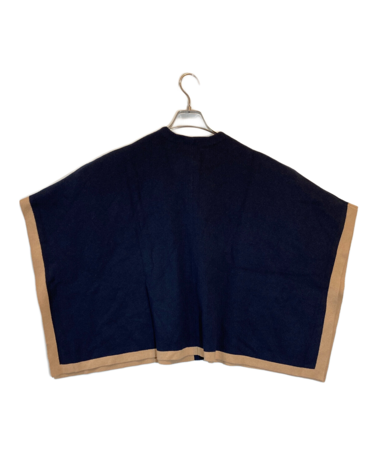 中古・古着通販】Chloe (クロエ) ニットポンチョ ネイビー サイズ:SIZE 