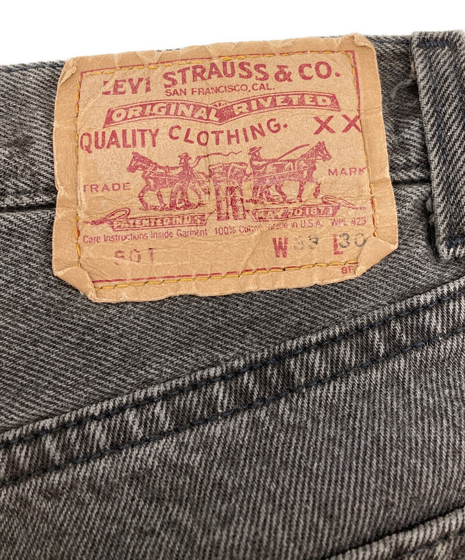 リーバイス 569【W33 L30】00s usa levi's 先染ブラック 00s Levi's 569 