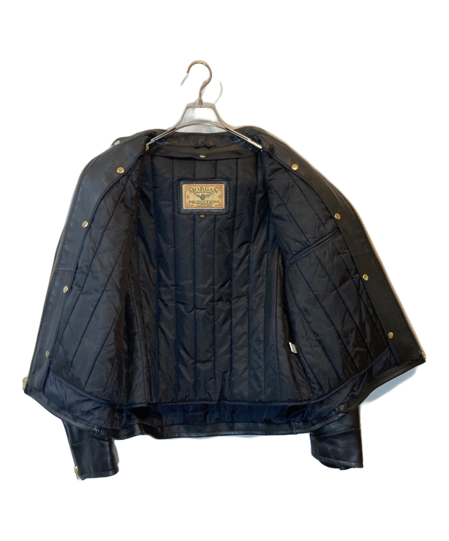 中古・古着通販】MORGAN (モーガン) MOTORCYCLE JACKET ブラック 