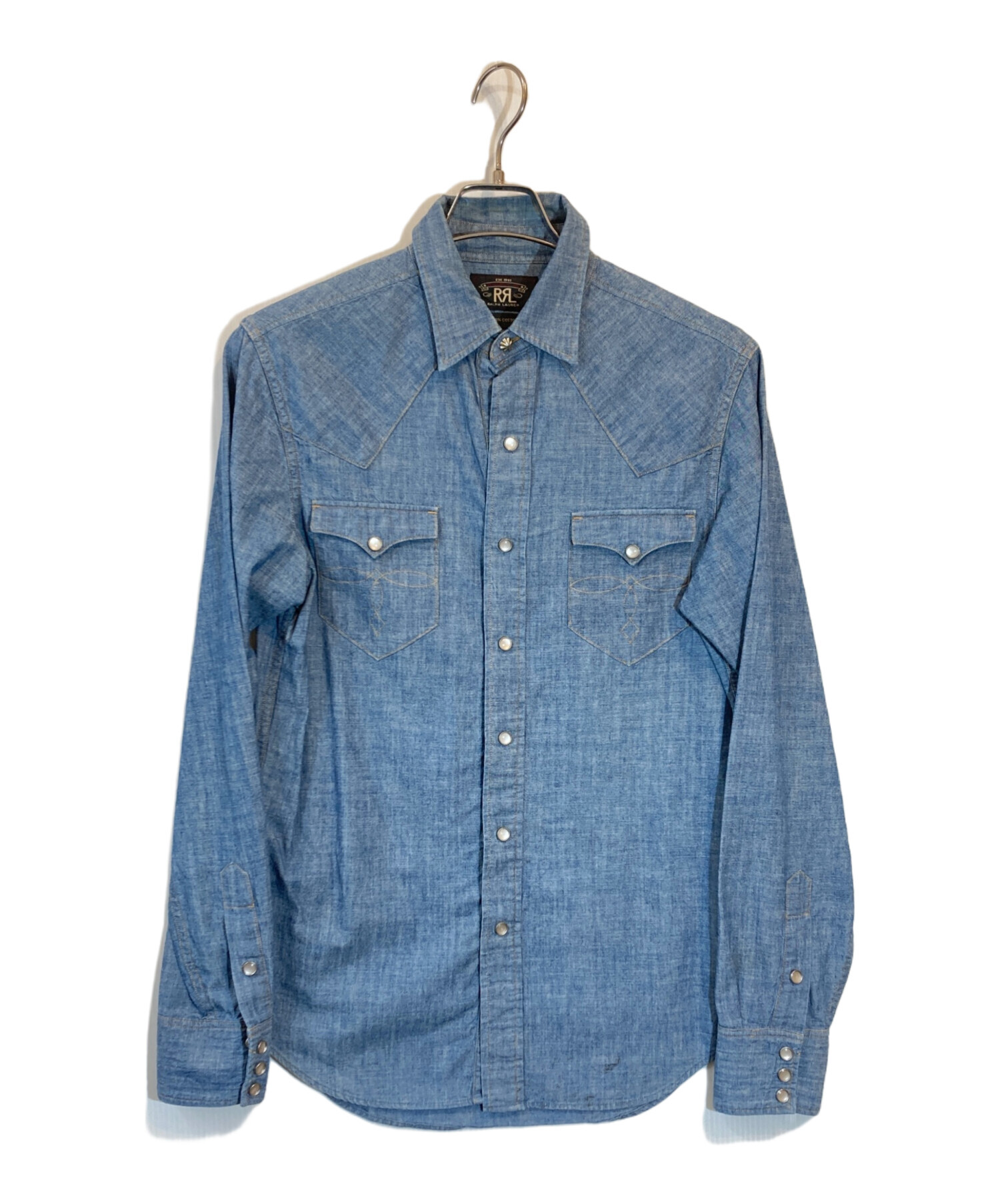 ダブルアールエルインディゴウェスタンシャツS