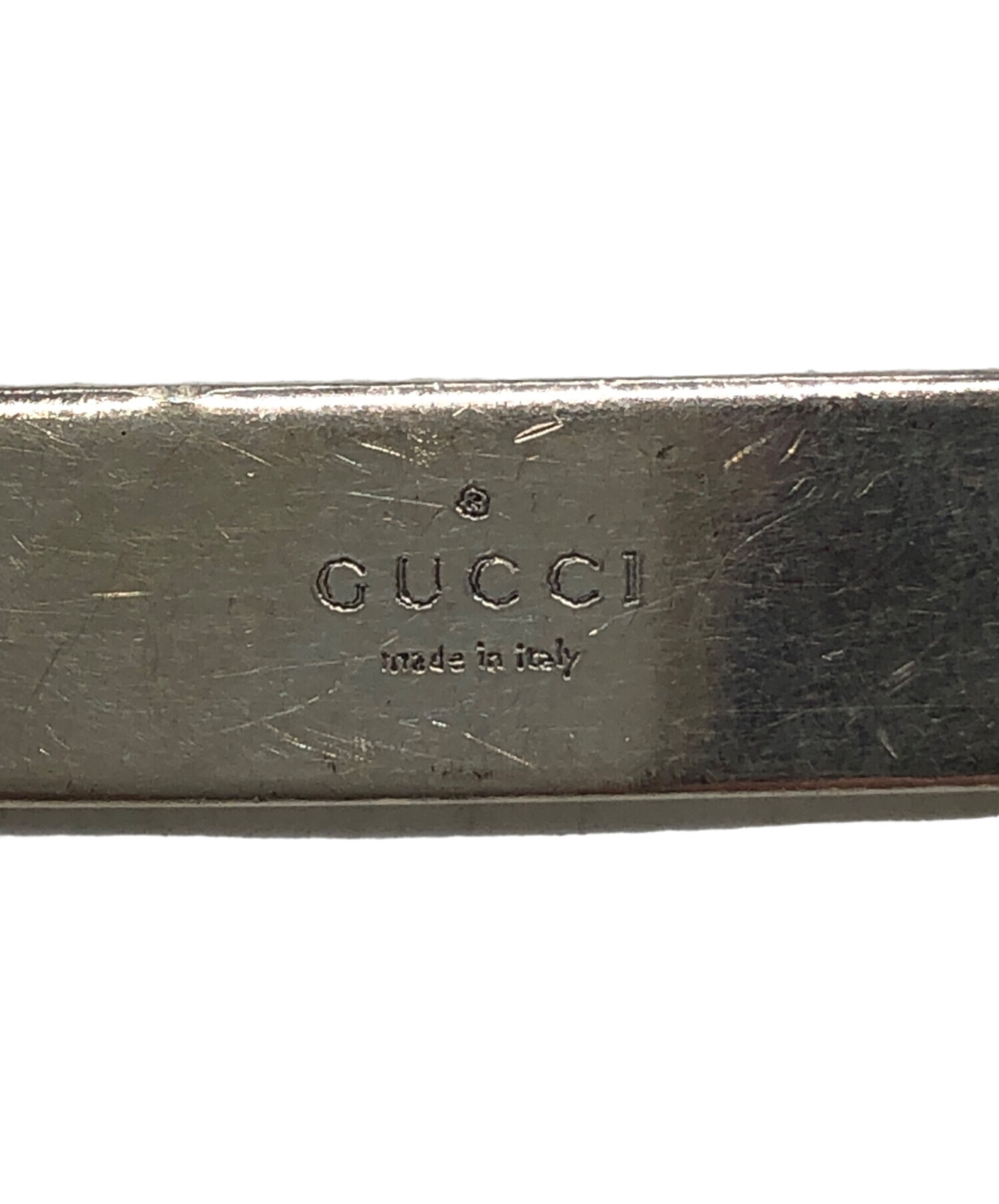 中古・古着通販】GUCCI (グッチ) ロゴプレートブレスレット シルバー