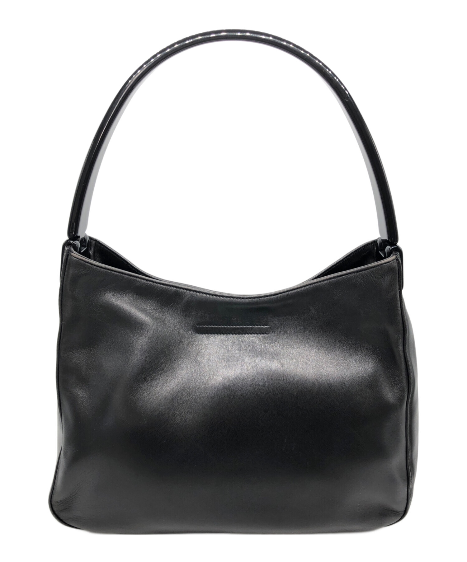 中古・古着通販】PRADA (プラダ) レザーワンショルダーバッグ ブラック 