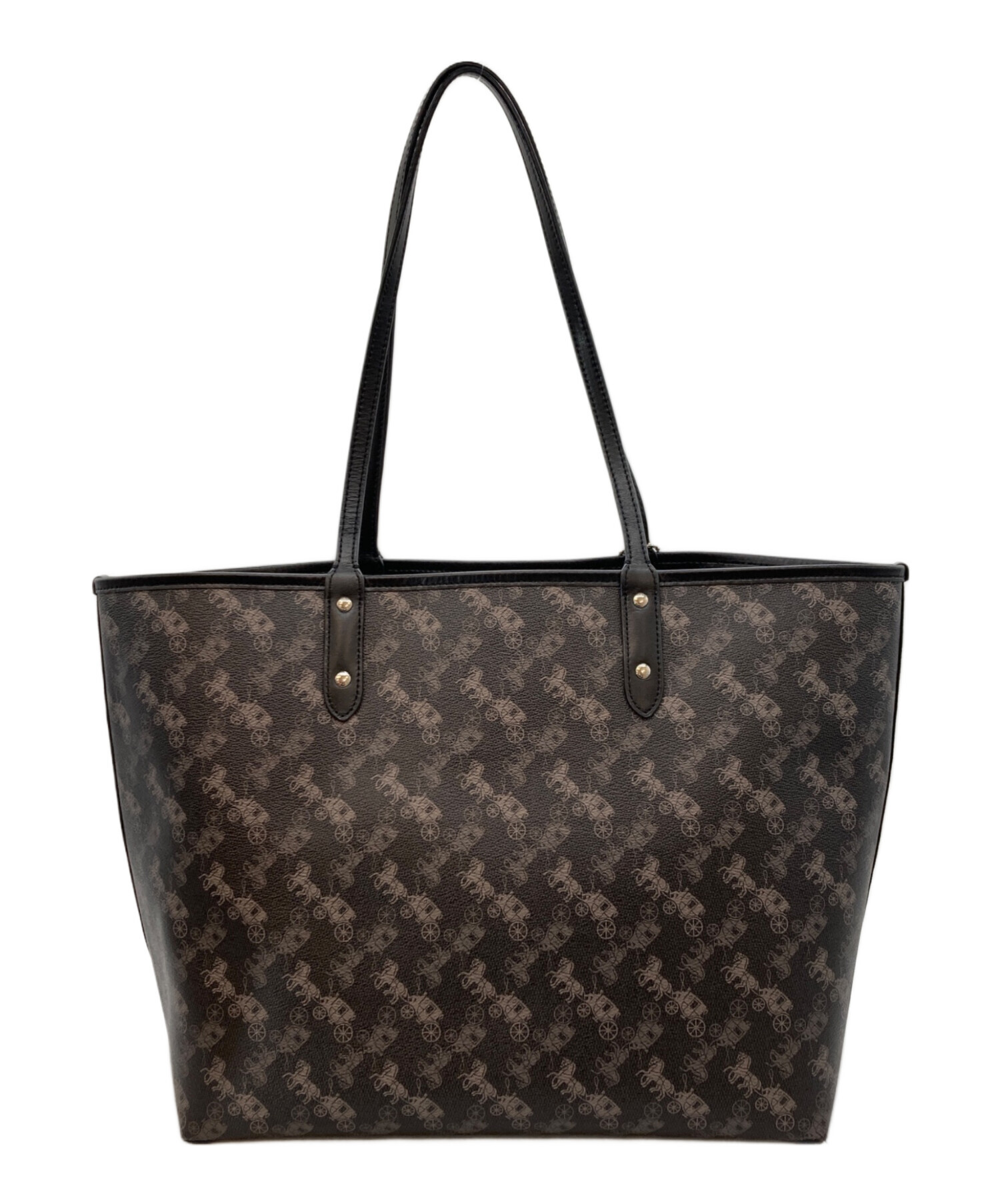 中古・古着通販】COACH (コーチ) プリントリバーシブルトートバッグ 