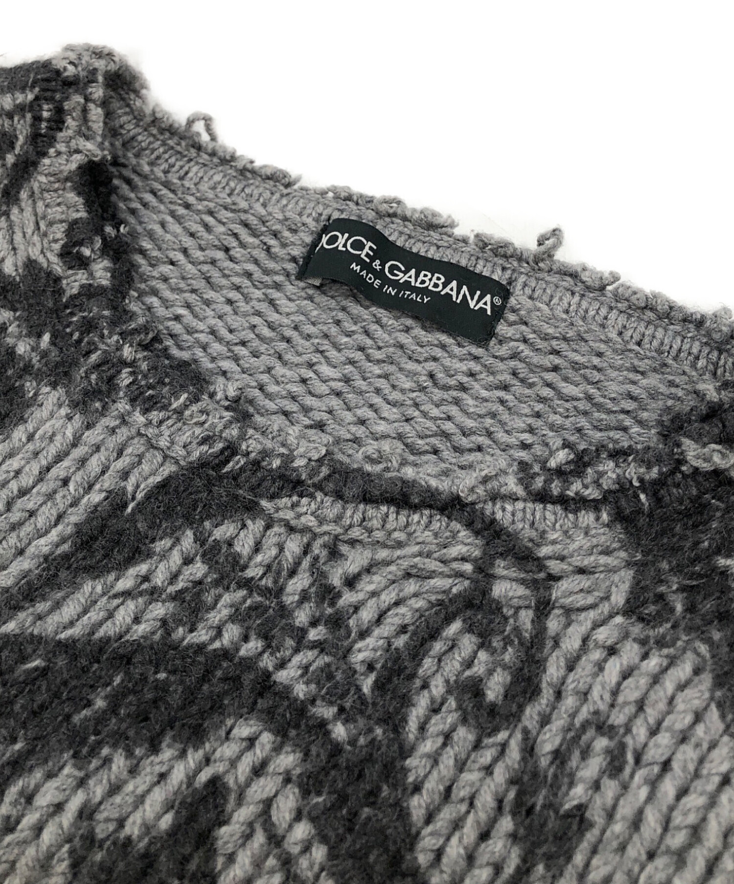 中古・古着通販】DOLCE & GABBANA (ドルチェ＆ガッバーナ) 総柄ニット