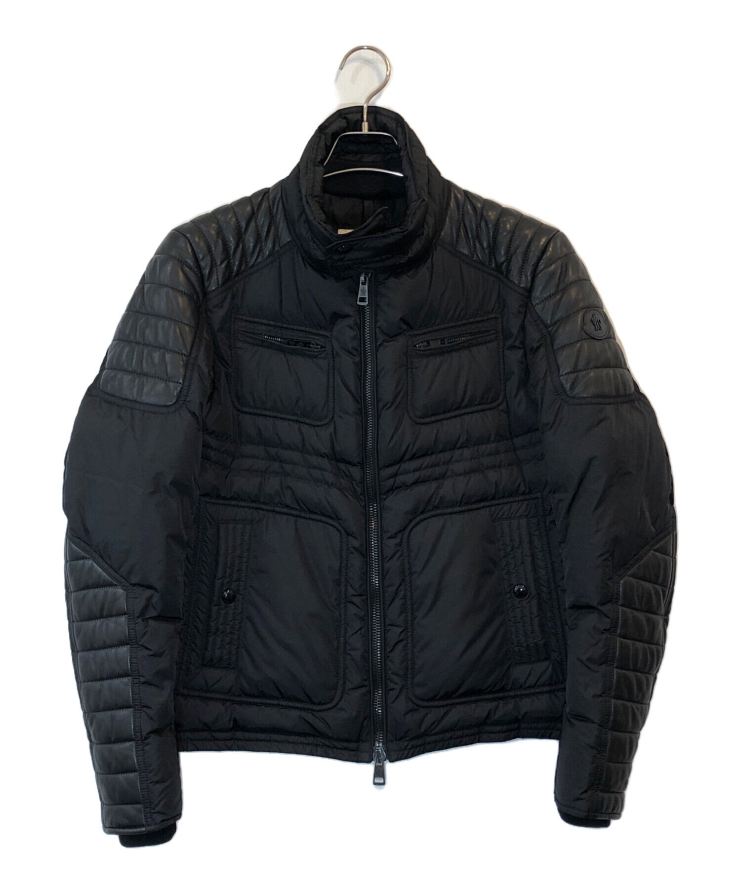 ☆Haruf ハルフ レザー ダウン ベスト ブラック sizeL Haruf ブランド