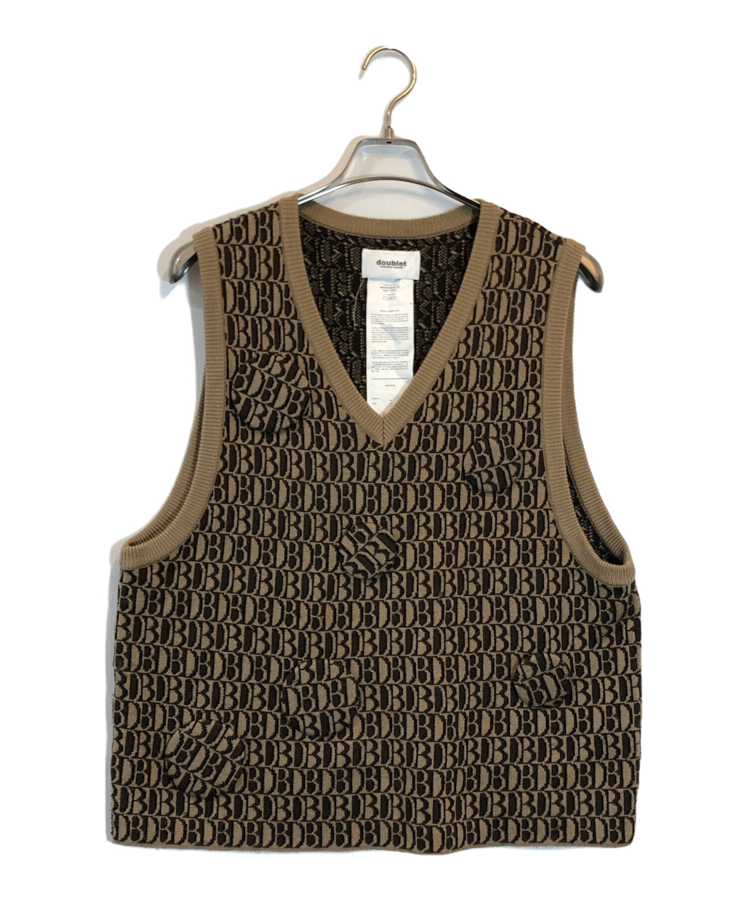 doublet ダブレット　ニットベスト 中古・古着通販】doublet (ダブレット) MONOGRAM JQ KNIT VEST