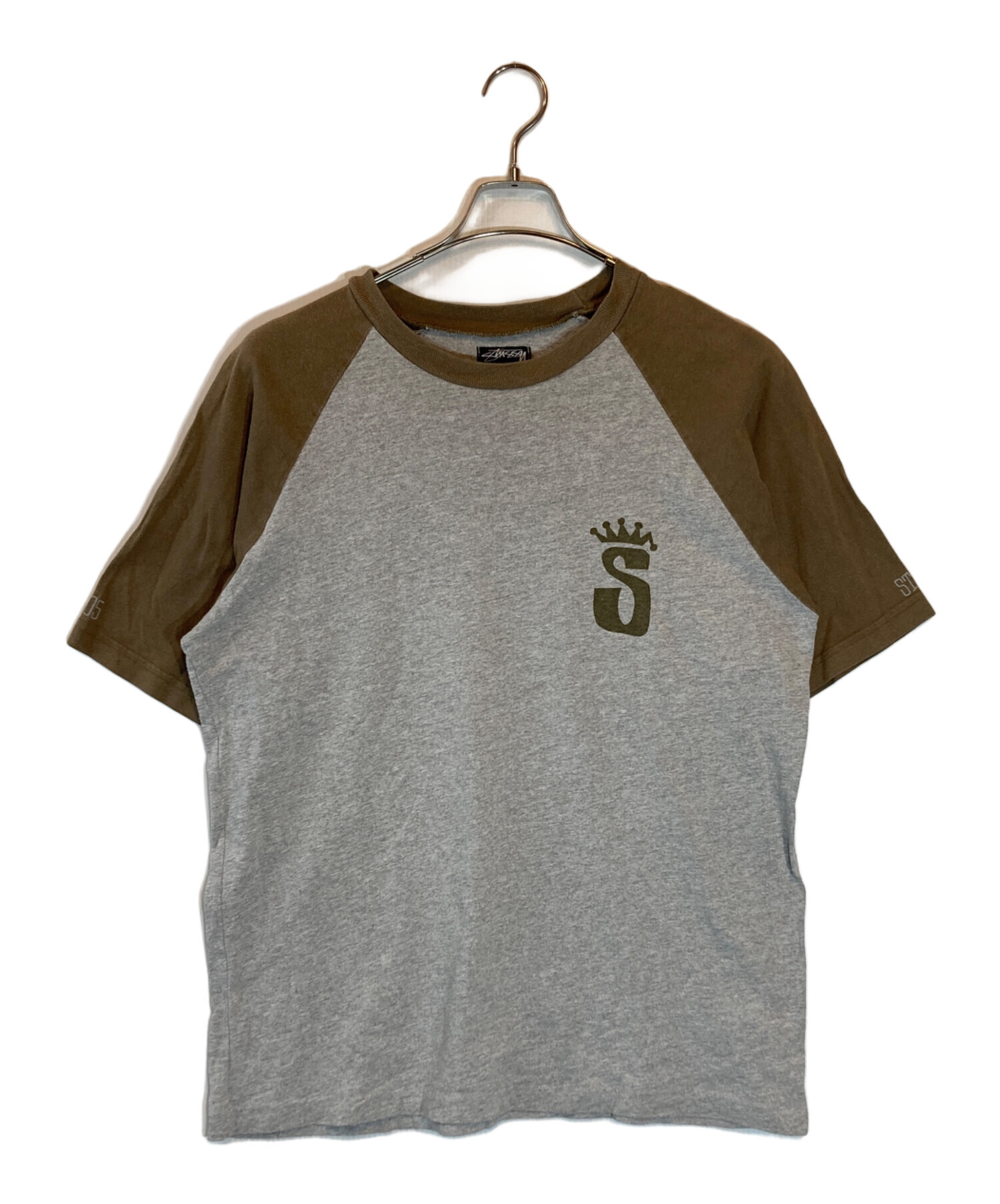 中古・古着通販】stussy (ステューシー) ラグランTシャツ グレー 
