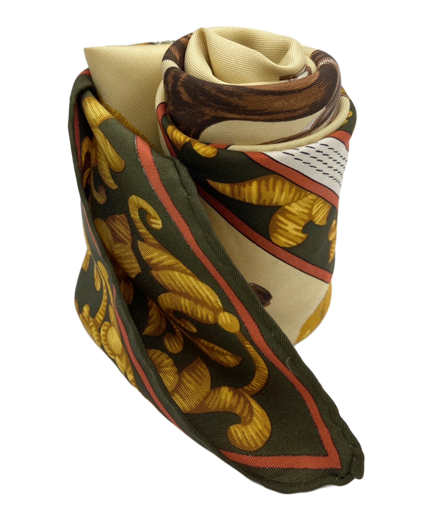 中古・古着通販】LOEWE (ロエベ) 大判シルクスカーフ ベージュ