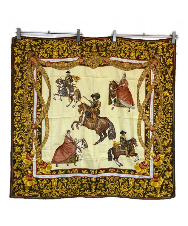 中古・古着通販】LOEWE (ロエベ) 大判シルクスカーフ ベージュ