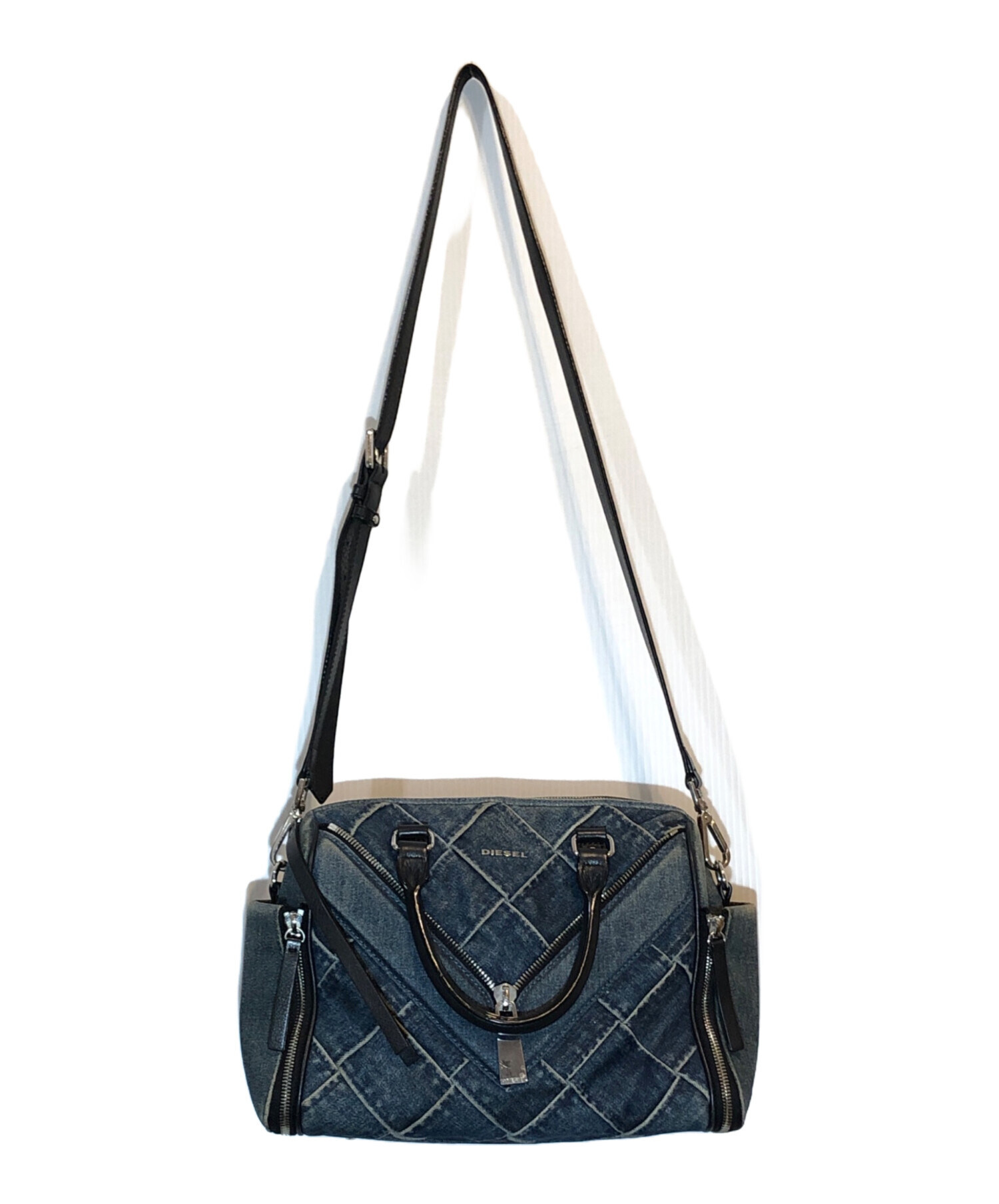 中古・古着通販】DIESEL (ディーゼル) デニムジップデザイン2WAYバッグ 